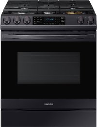 NX60T8511SG Samsung 30 Inch Slide In Smart Gas Range with Air Fry - 6 cu. ft. Black Stainless Steel