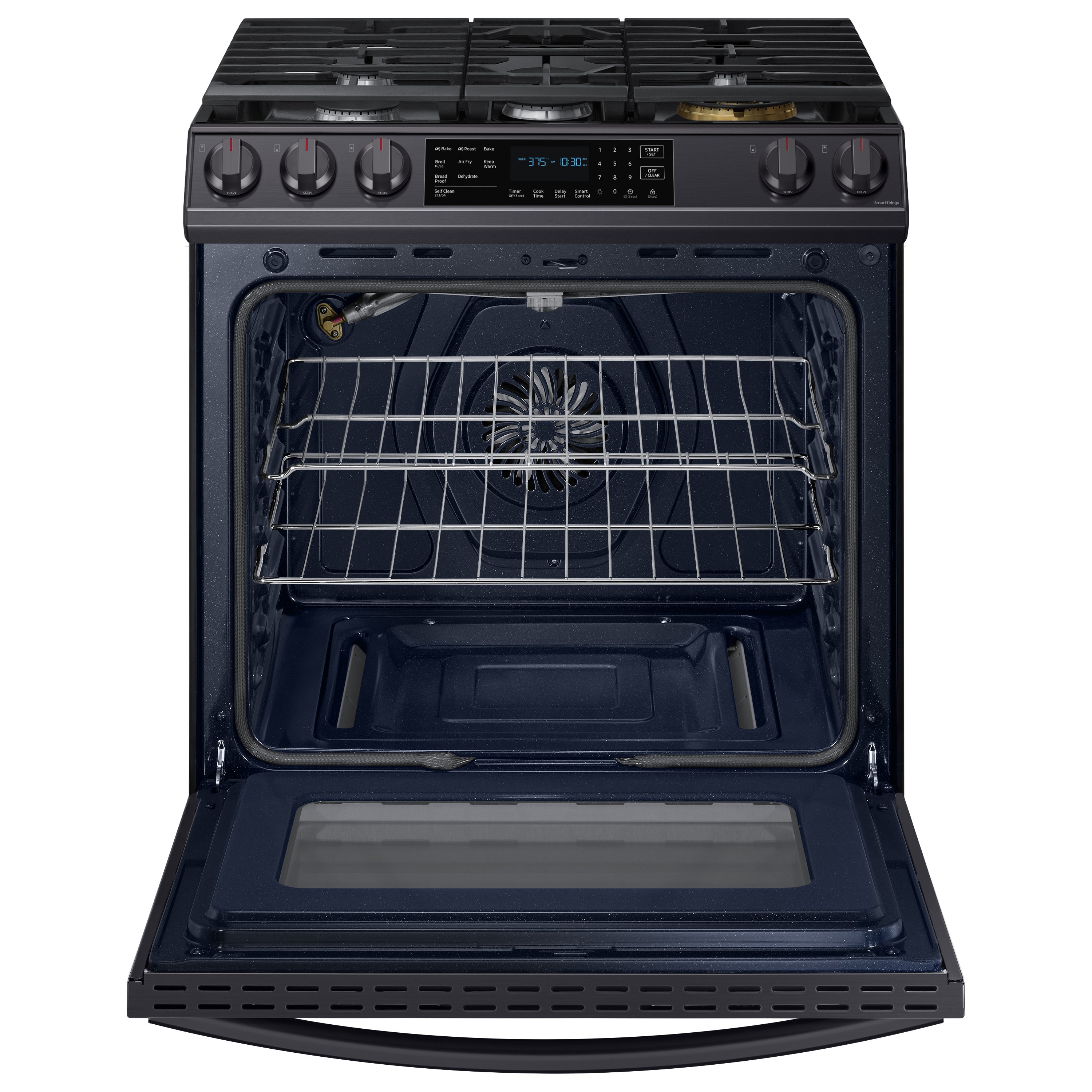 NX60T8511SG Samsung 30 Inch Slide In Smart Gas Range with Air Fry - 6 cu. ft. Black Stainless Steel-2