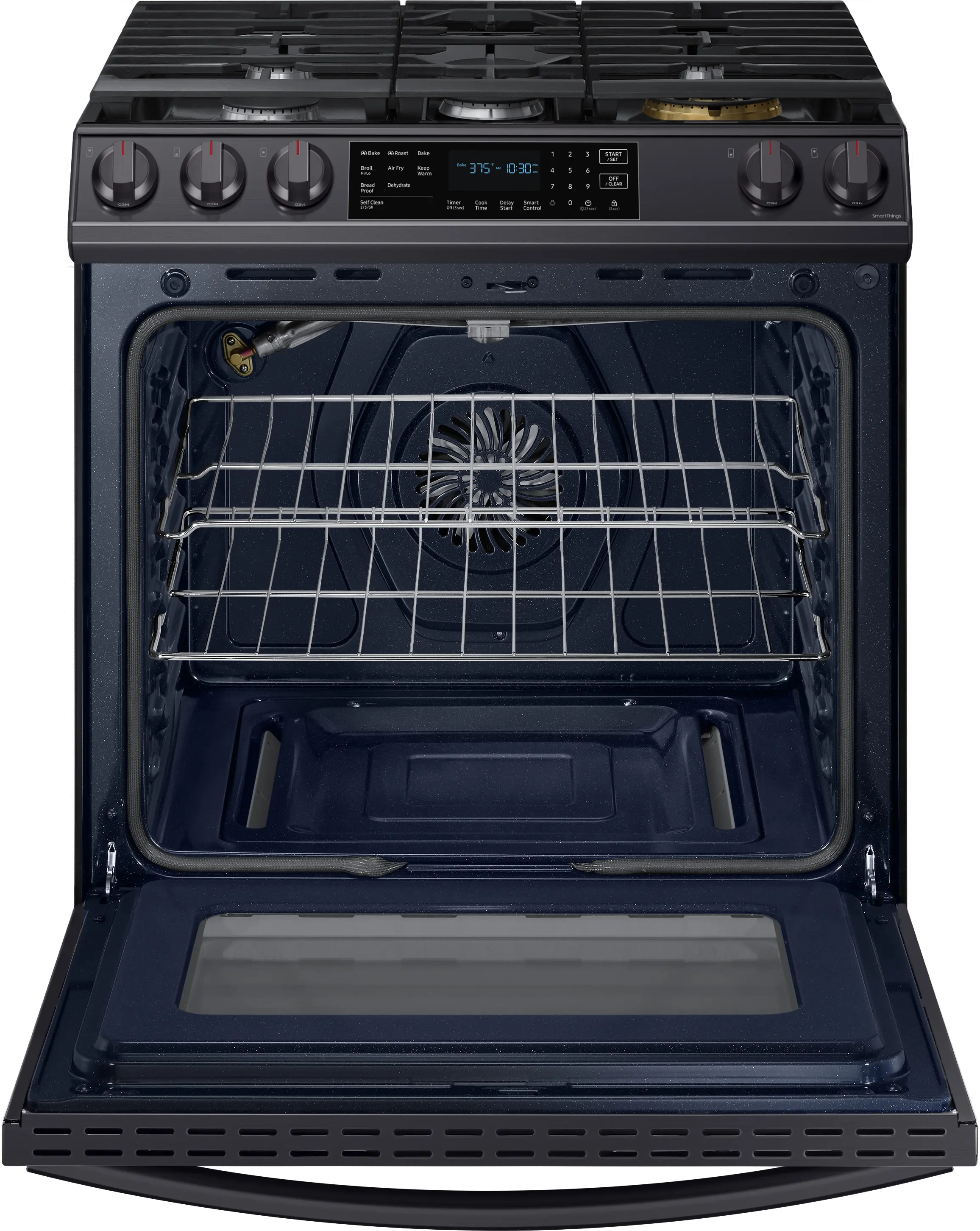 NX60T8511SG Samsung 30 Inch Slide In Smart Gas Range with Air Fry - 6 cu. ft. Black Stainless Steel-2