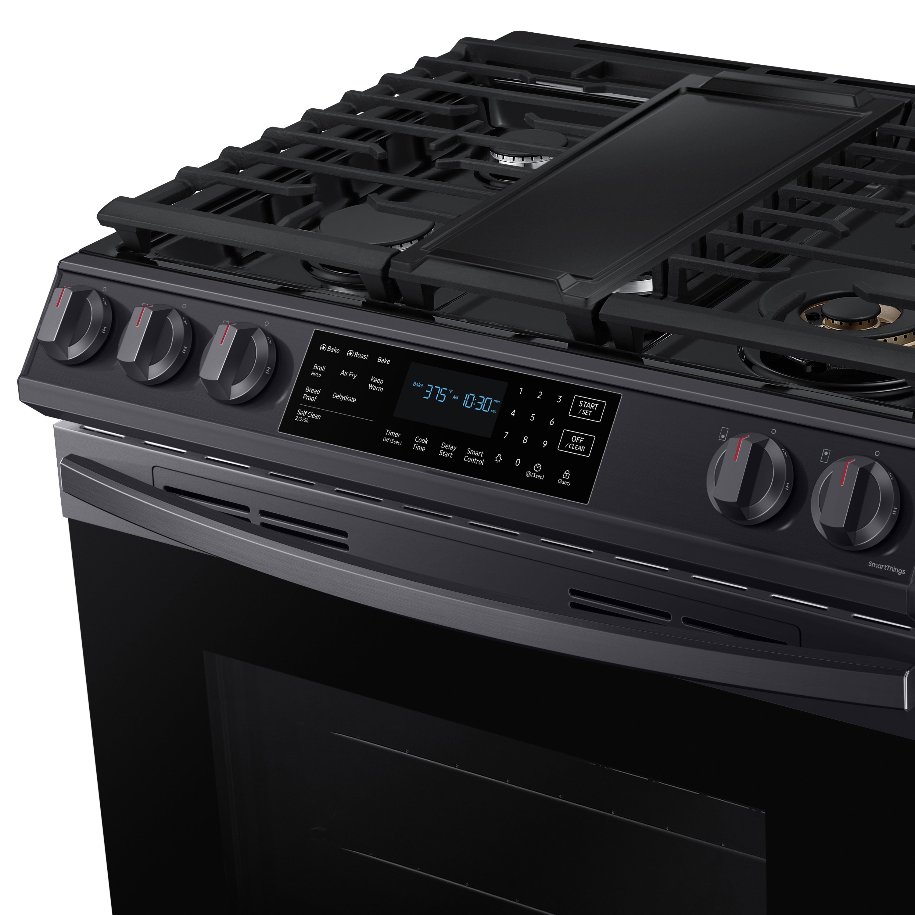 NX60T8511SG Samsung 30 Inch Slide In Smart Gas Range with Air Fry - 6 cu. ft. Black Stainless Steel-4
