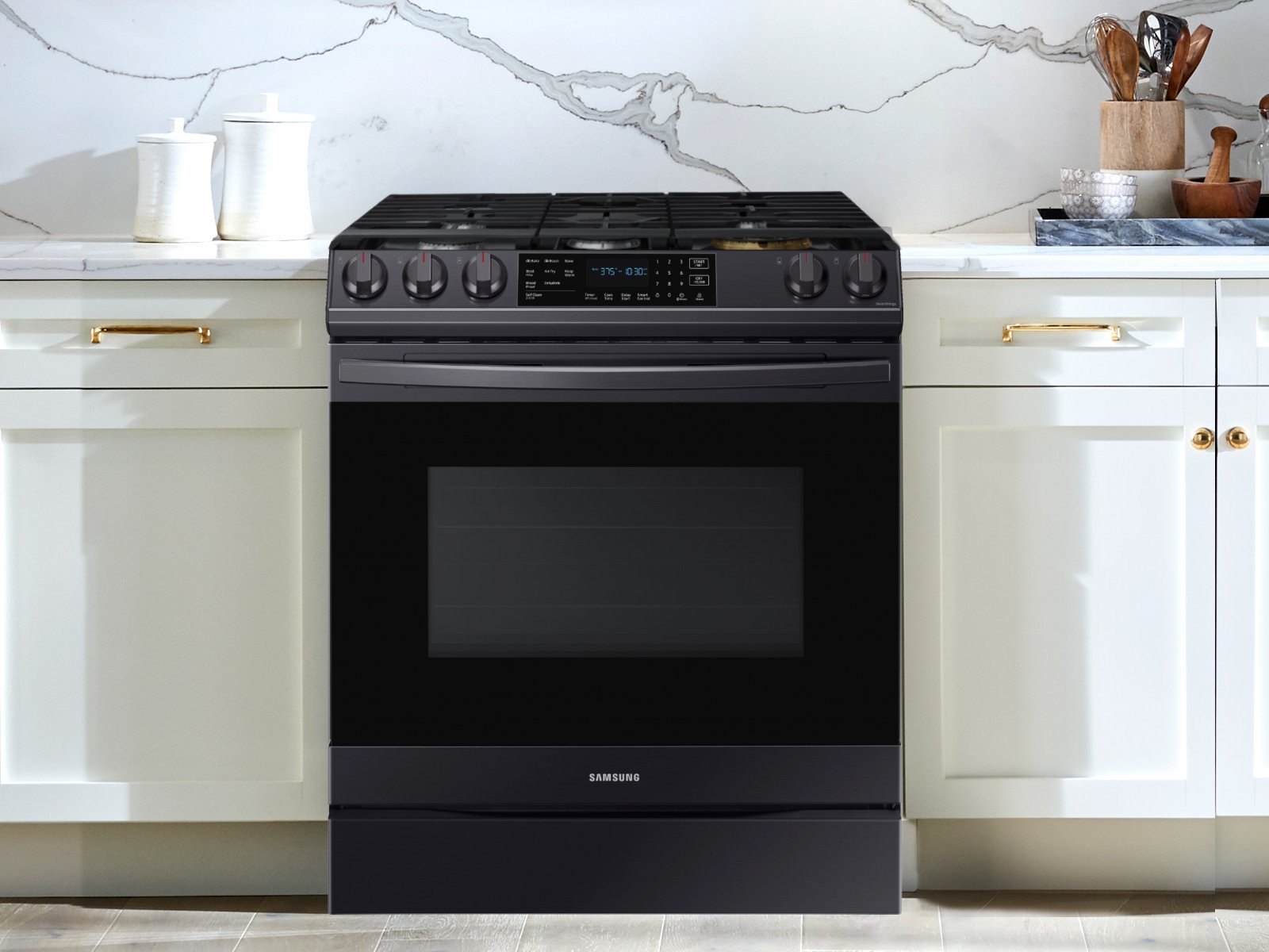 NX60T8511SG Samsung 30 Inch Slide In Smart Gas Range with Air Fry - 6 cu. ft. Black Stainless Steel-8