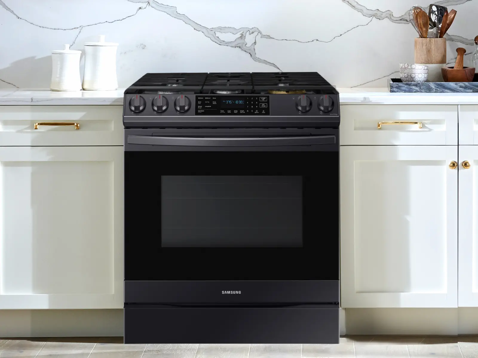 NX60T8511SG Samsung 30 Inch Slide In Smart Gas Range with Air Fry - 6 cu. ft. Black Stainless Steel-8