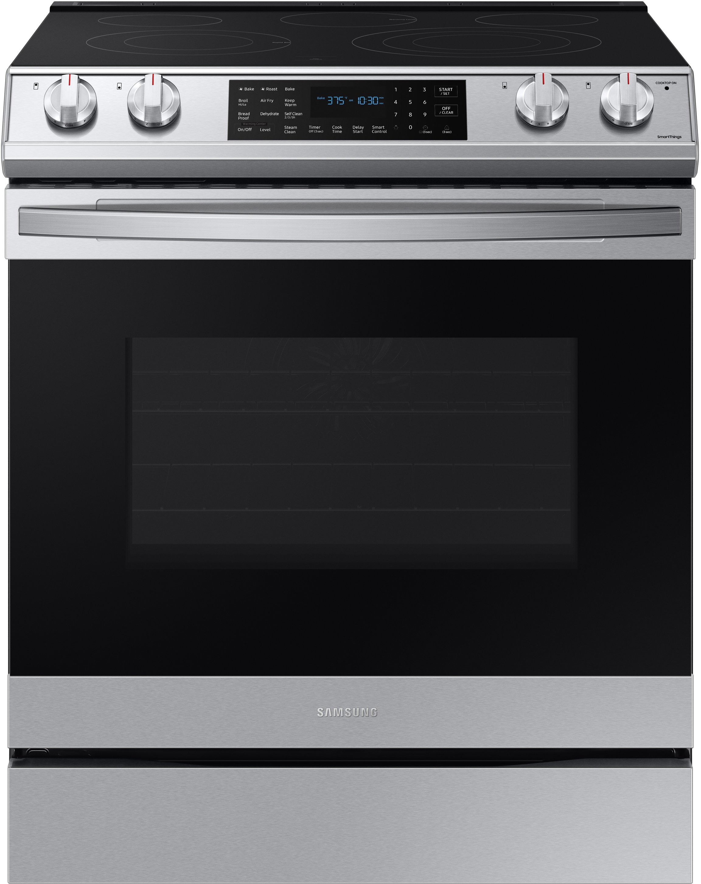 NE63T8511SS Samsung 30 Inch Slide In Electric Smart Range with Convection and Air Fry - 6.3 cu. ft. Fingerprint Resistant Stainless Steel-1