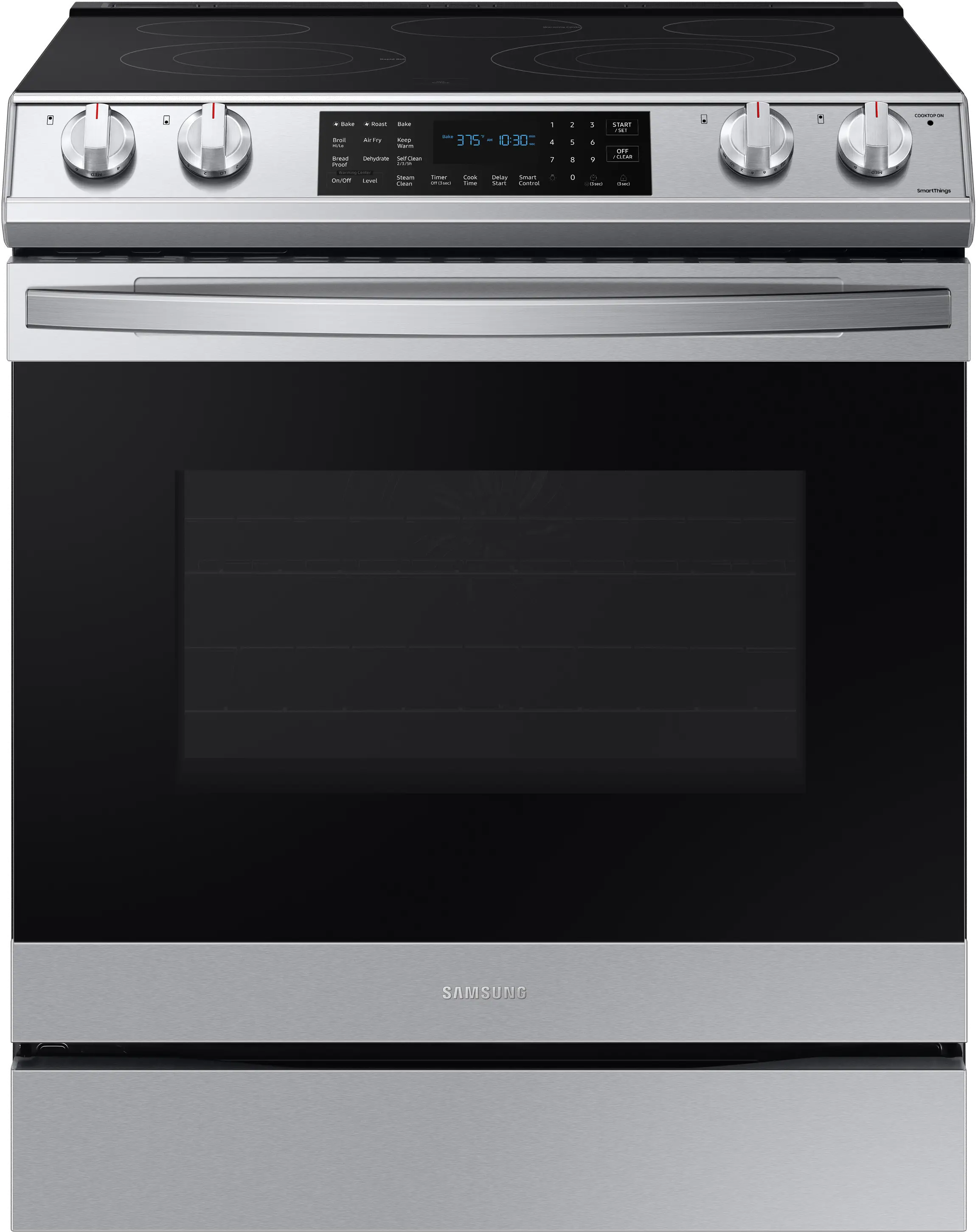 NE63T8511SS Samsung 30 Inch Slide In Electric Smart Range with Convection and Air Fry - 6.3 cu. ft. Fingerprint Resistant Stainless Steel-1