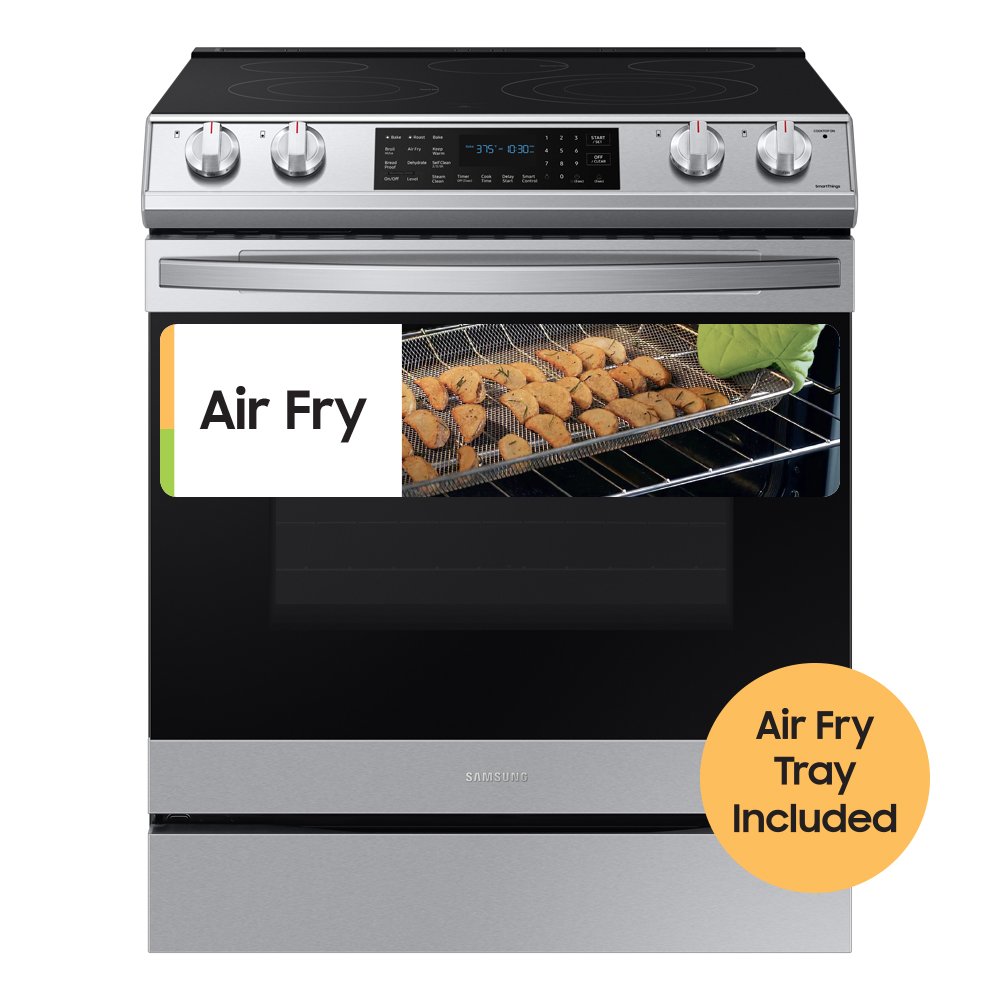 NE63T8511SS Samsung 30 Inch Slide In Electric Smart Range with Convection and Air Fry - 6.3 cu. ft. Fingerprint Resistant Stainless Steel-3