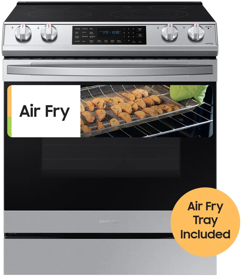 NE63T8511SS Samsung 30 Inch Slide In Electric Smart Range with Convection and Air Fry - 6.3 cu. ft. Fingerprint Resistant Stainless Steel-3