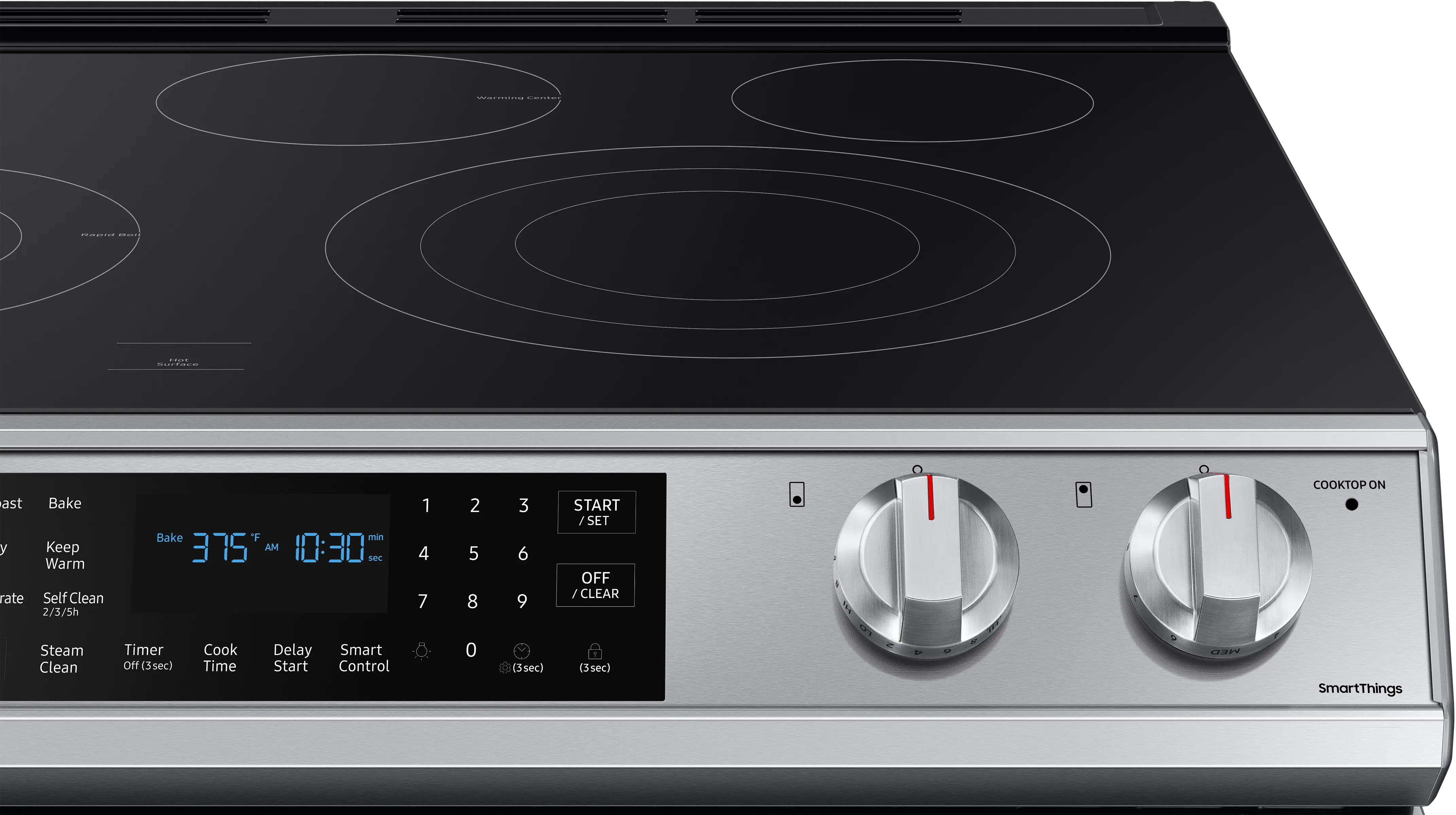 NE63T8511SS Samsung 30 Inch Slide In Electric Smart Range with Convection and Air Fry - 6.3 cu. ft. Fingerprint Resistant Stainless Steel-5