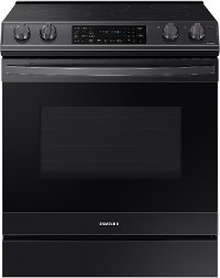 NE63T8511SG Samsung 30 Inch Slide In Electric Smart Range with Convection and Air Fry - 6.3 cu. ft. Black Stainless Steel