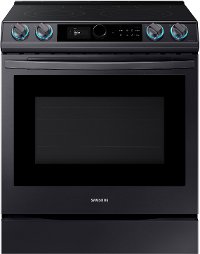 NE63T8711SG Samsung 30 Inch Slide In Electric Range with SmartDial and Air Fry - 6 cu. ft. Black Stainless Steel