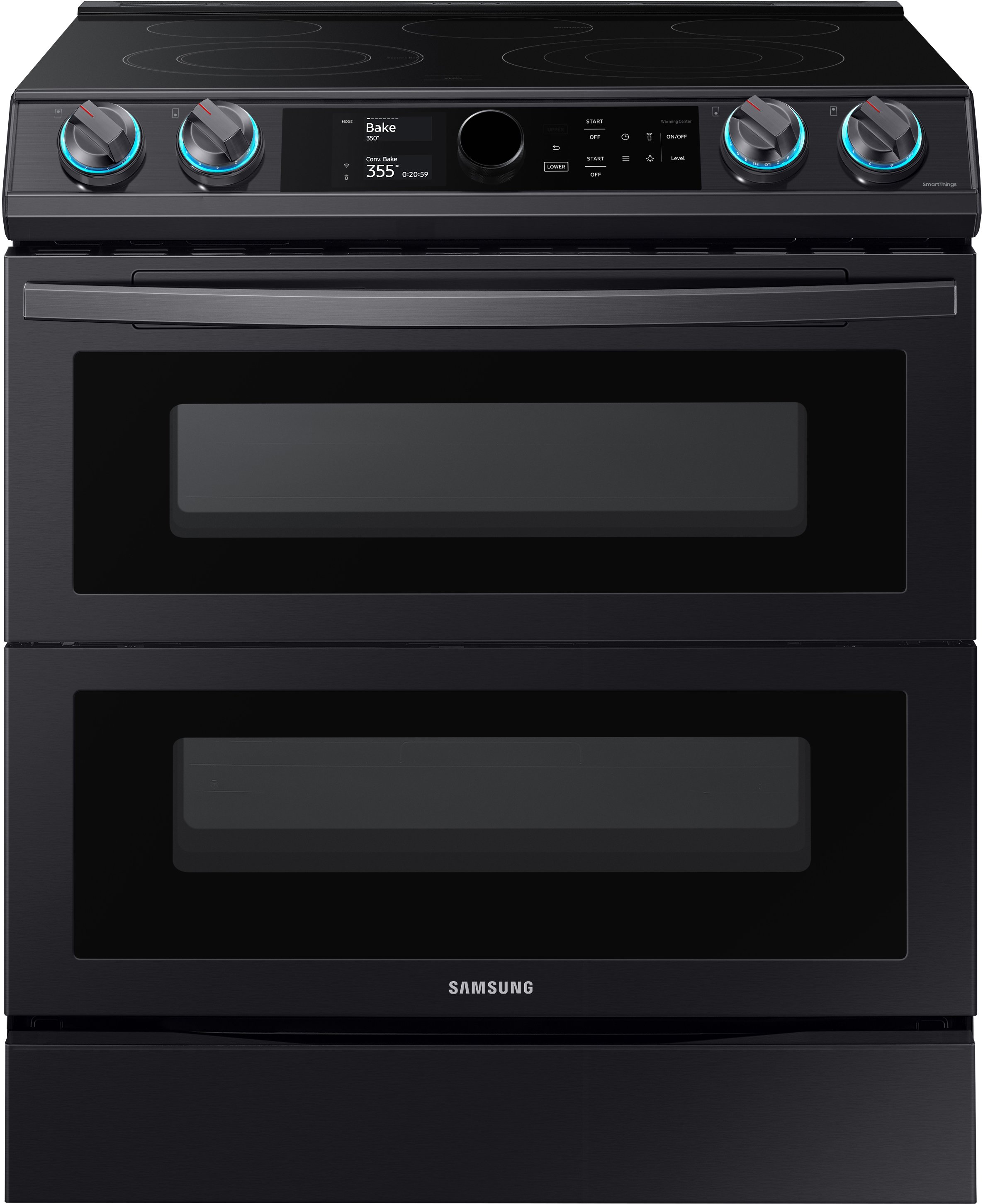 NE63T8751SG Samsung Flex Duo Front Control Slide In Electric Range with Smart Dial - Black Stainless Steel, 6.0 cu. ft.-1