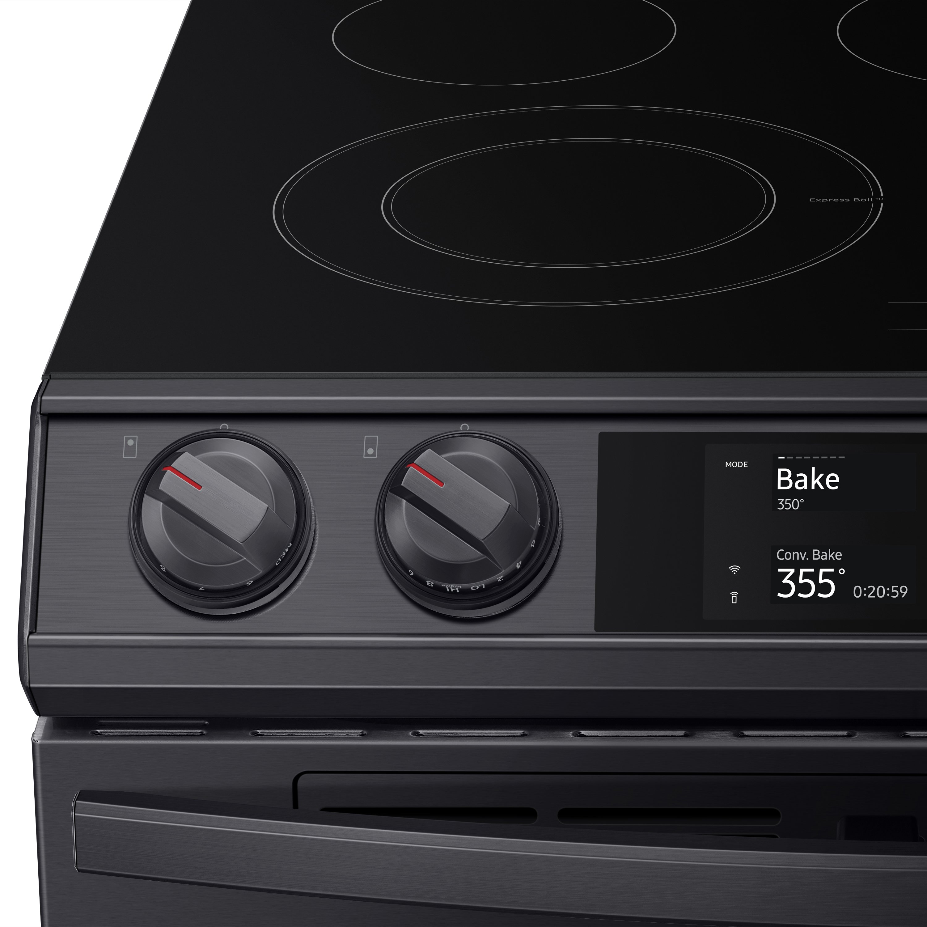 NE63T8751SG Samsung Flex Duo Front Control Slide In Electric Range with Smart Dial - Black Stainless Steel, 6.0 cu. ft.-3