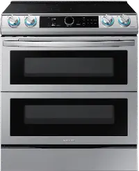NE63T8751SS Samsung Flex Duo Front Control Slide In Electric Range with Smart Dial - Fingerprint Resistant Stainless Steel, 6.0 cu. ft.