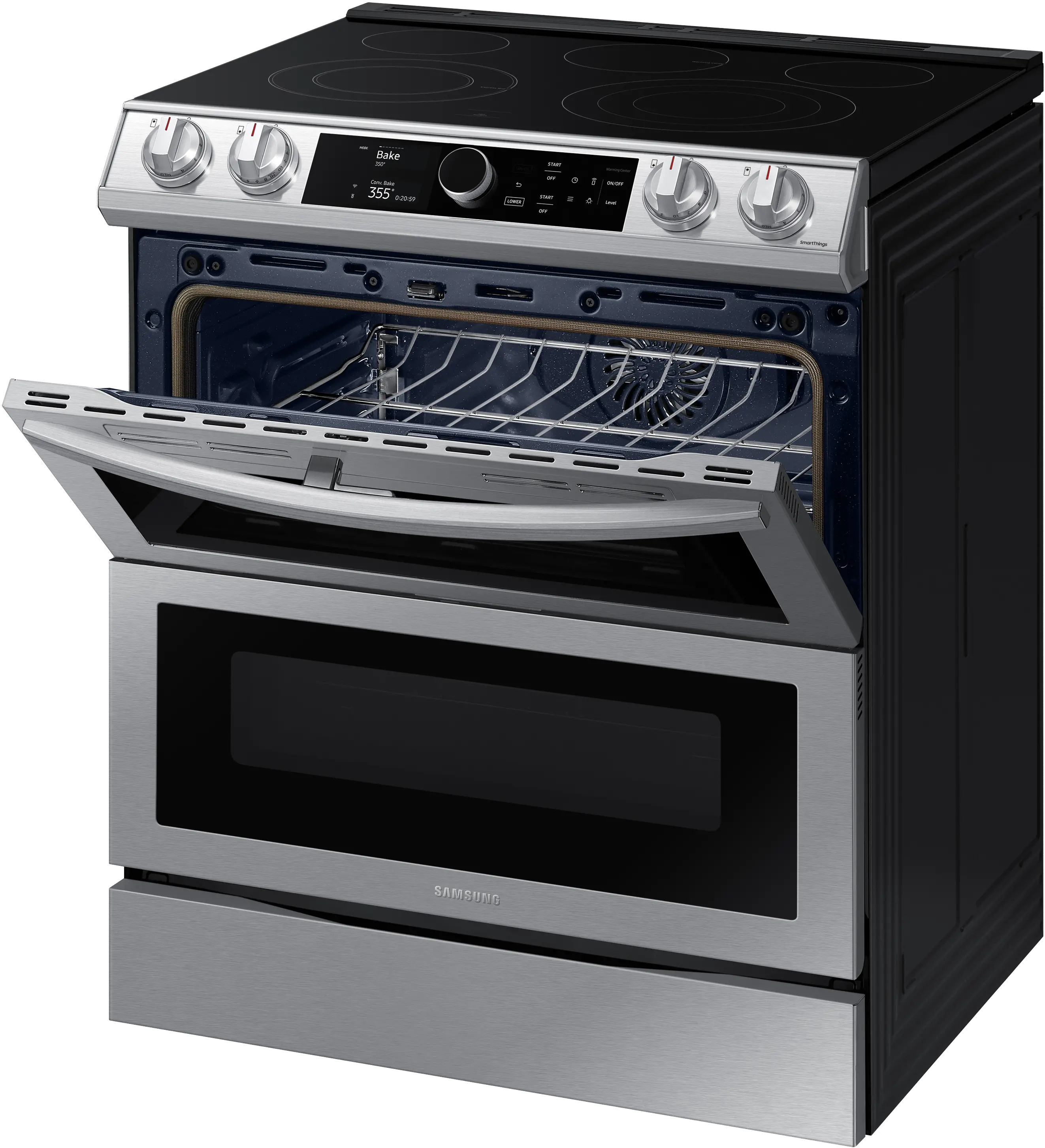 NE63T8751SS Samsung Flex Duo Front Control Slide In Electric Range with Smart Dial - Fingerprint Resistant Stainless Steel, 6.0 cu. ft.-4