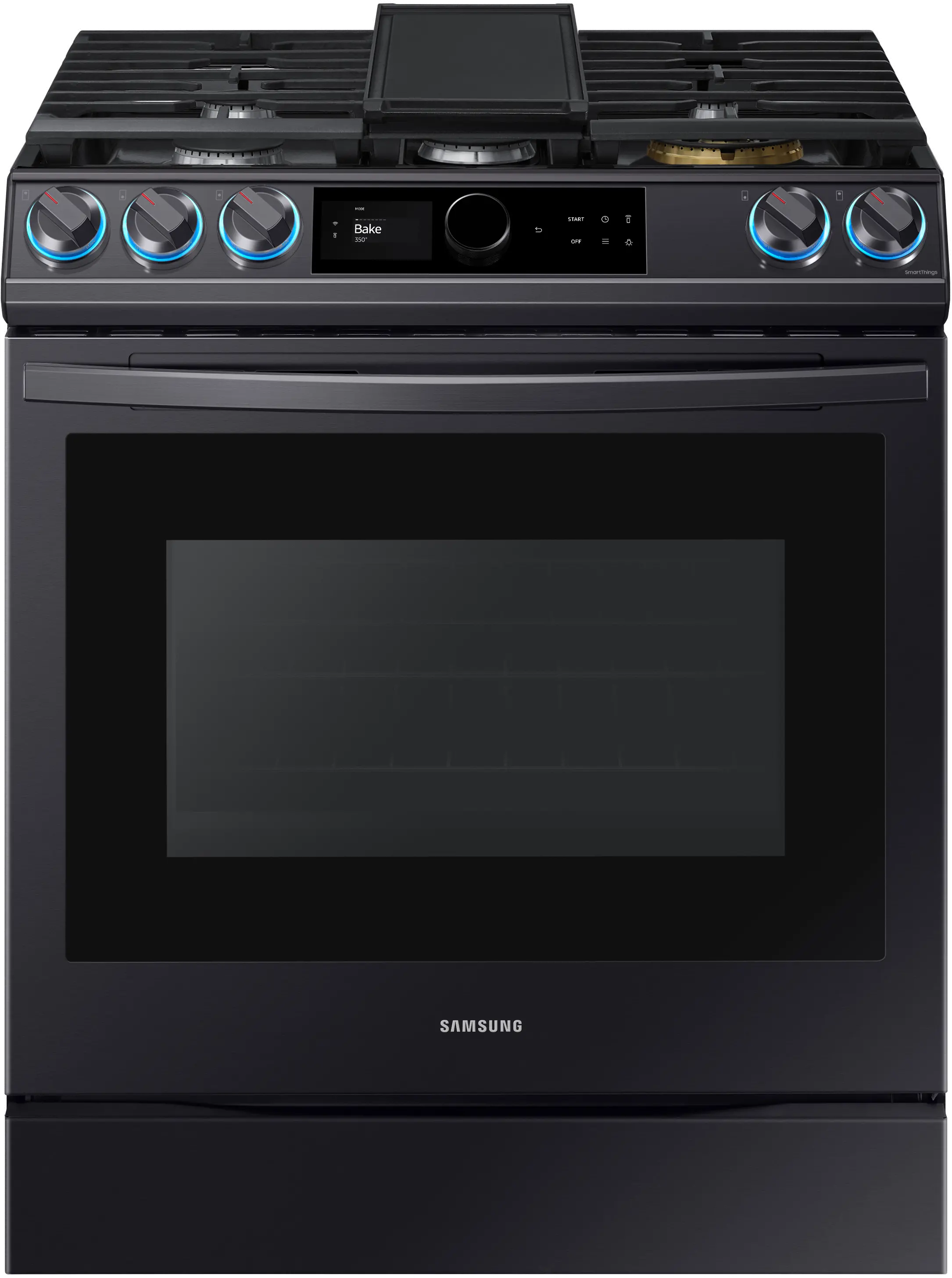 NX60T8711SG Samsung 30 Inch Slide In Gas Range with SmartDial and Air Fry - 6 cu. ft. Black Stainless Steel-1
