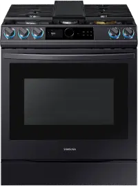 NX60T8711SG Samsung 30 Inch Slide In Gas Range with SmartDial and Air Fry - 6 cu. ft. Black Stainless Steel
