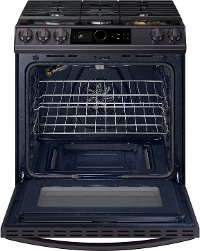 NX60T8711SG Samsung 30 Inch Slide In Gas Range with SmartDial and Air Fry - 6 cu. ft. Black Stainless Steel-2