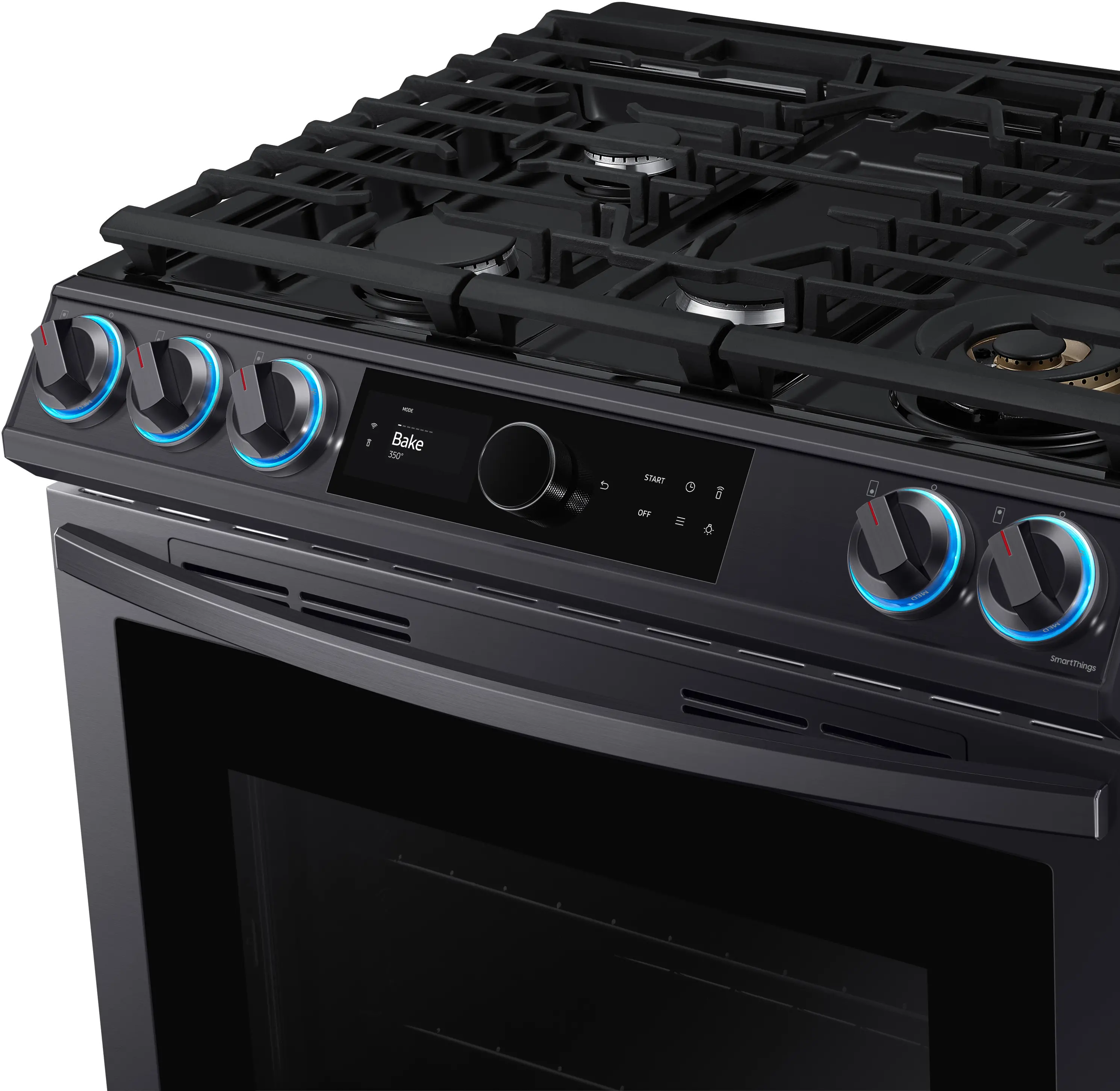 NX60T8711SG Samsung 30 Inch Slide In Gas Range with SmartDial and Air Fry - 6 cu. ft. Black Stainless Steel-4