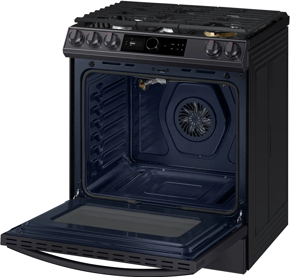 NX60T8711SG Samsung 30 Inch Slide In Gas Range with SmartDial and Air Fry - 6 cu. ft. Black Stainless Steel-6