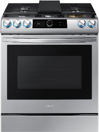 NX60T8711SS Samsung 30 Inch Slide In Gas Range with SmartDial and Air Fry - 6 cu. ft. Fingerprint Resistant Stainless Steel