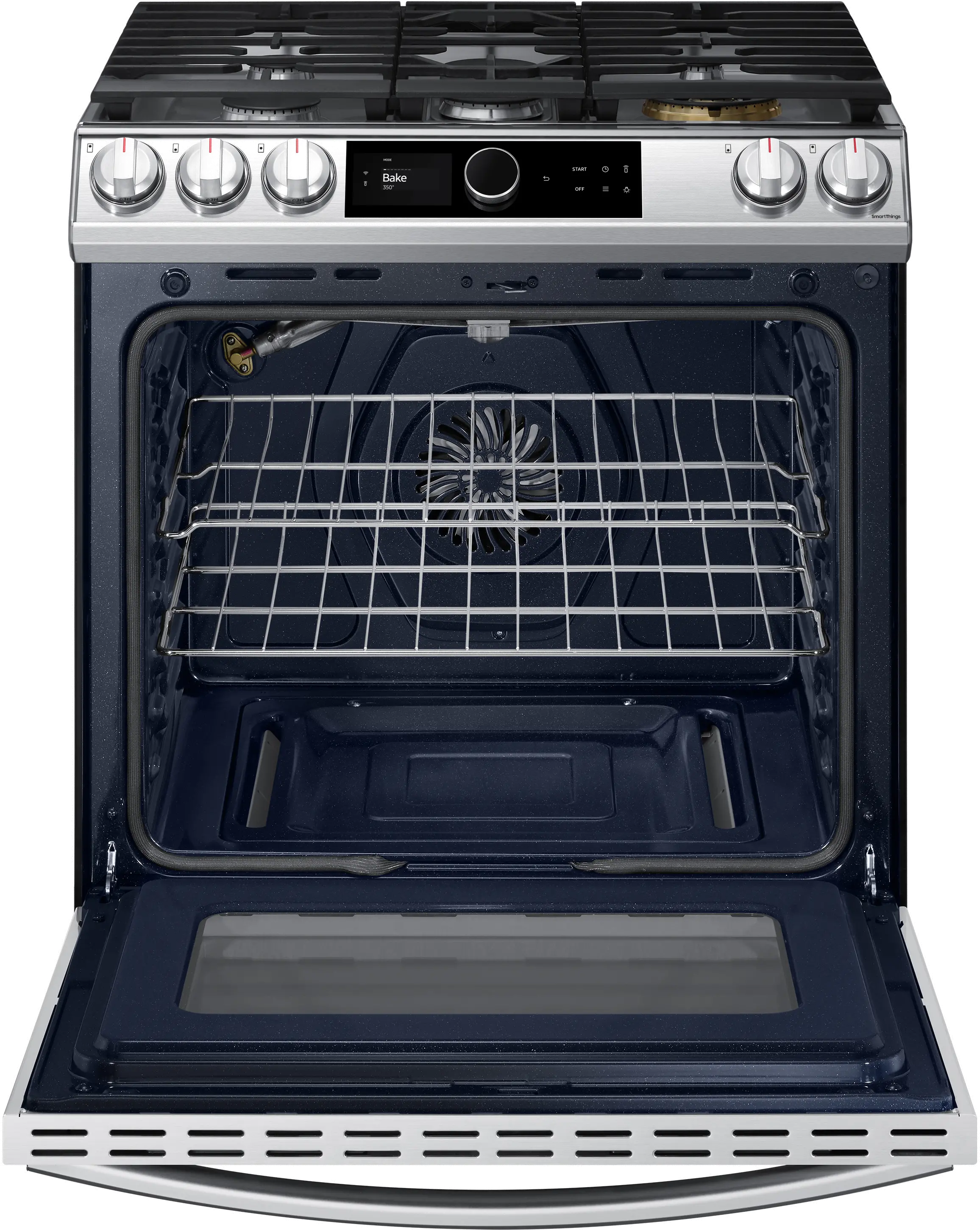 NX60T8711SS Samsung 30 Inch Slide In Gas Range with SmartDial and Air Fry - 6 cu. ft. Fingerprint Resistant Stainless Steel-2