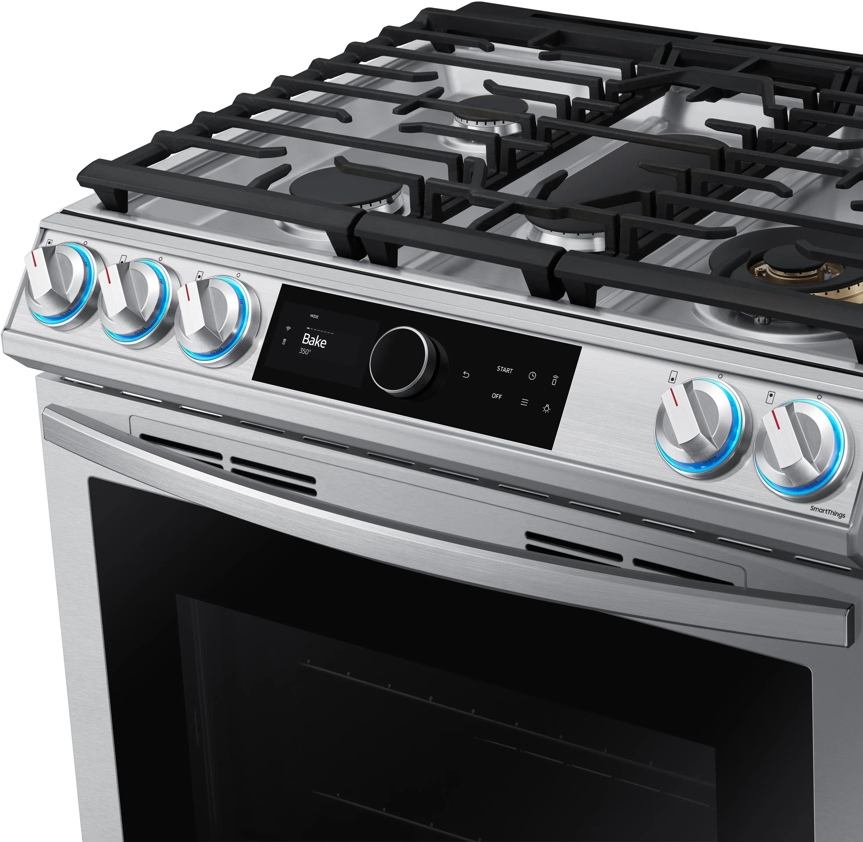 NX60T8711SS Samsung 30 Inch Slide In Gas Range with SmartDial and Air Fry - 6 cu. ft. Fingerprint Resistant Stainless Steel-4