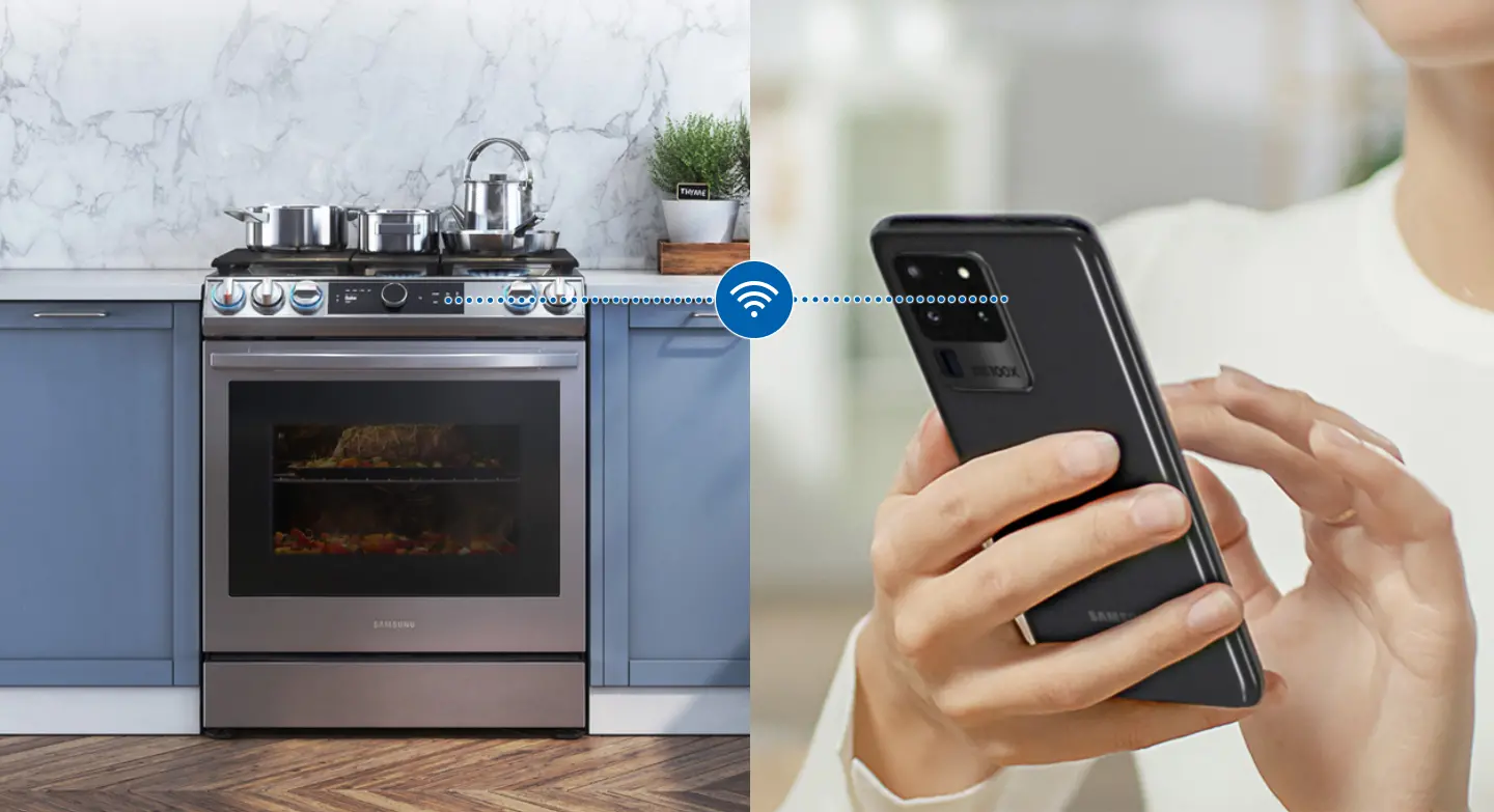 NX60T8711SS Samsung 30 Inch Slide In Gas Range with SmartDial and Air Fry - 6 cu. ft. Fingerprint Resistant Stainless Steel-8