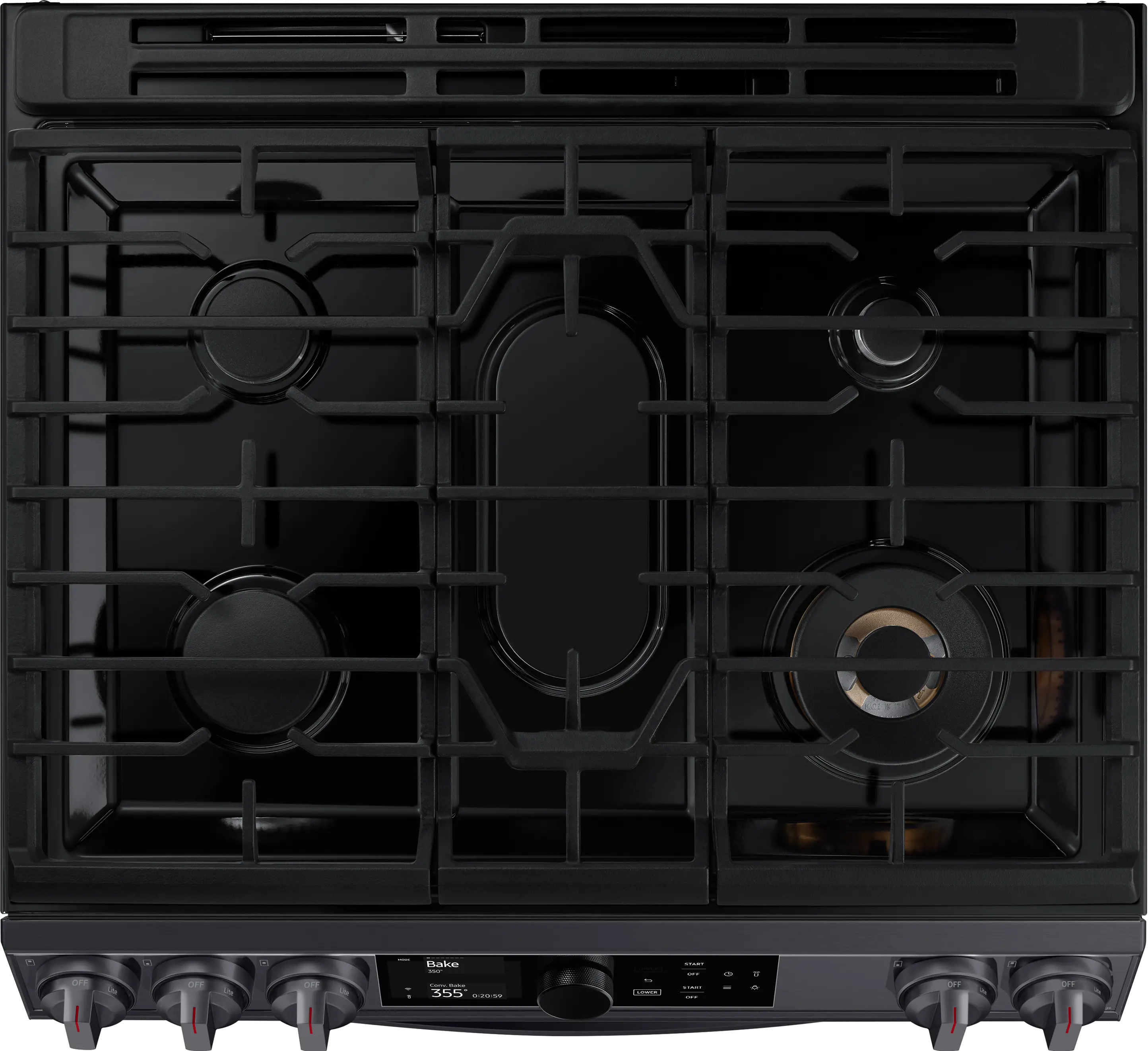 NX60T8751SG Samsung Flex Duo Front Control Slide In Gas Range with Smart Dial - Black Stainless Steel, 6.0 cu. ft.-4