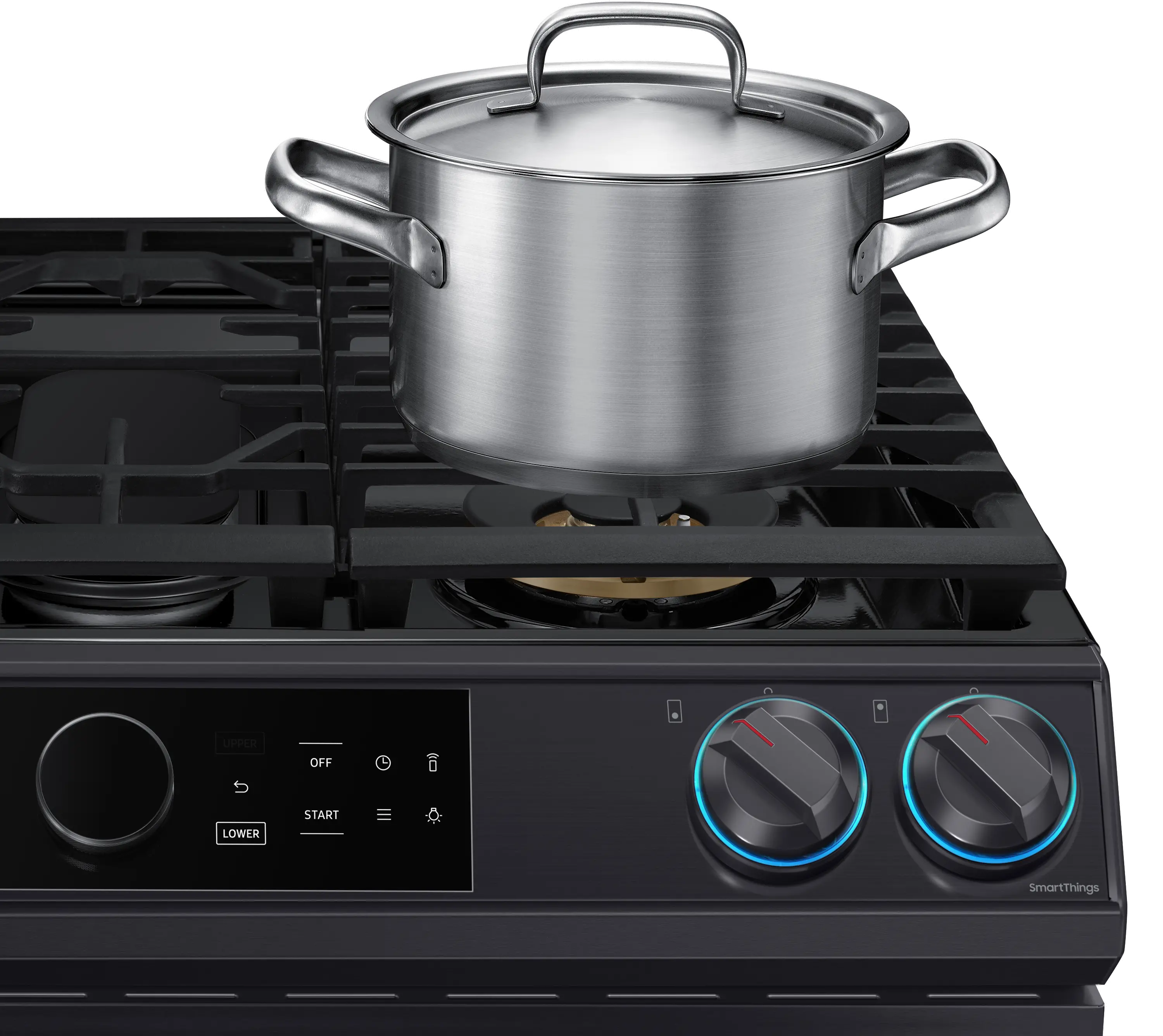 NX60T8751SG Samsung Flex Duo Front Control Slide In Gas Range with Smart Dial - Black Stainless Steel, 6.0 cu. ft.-5