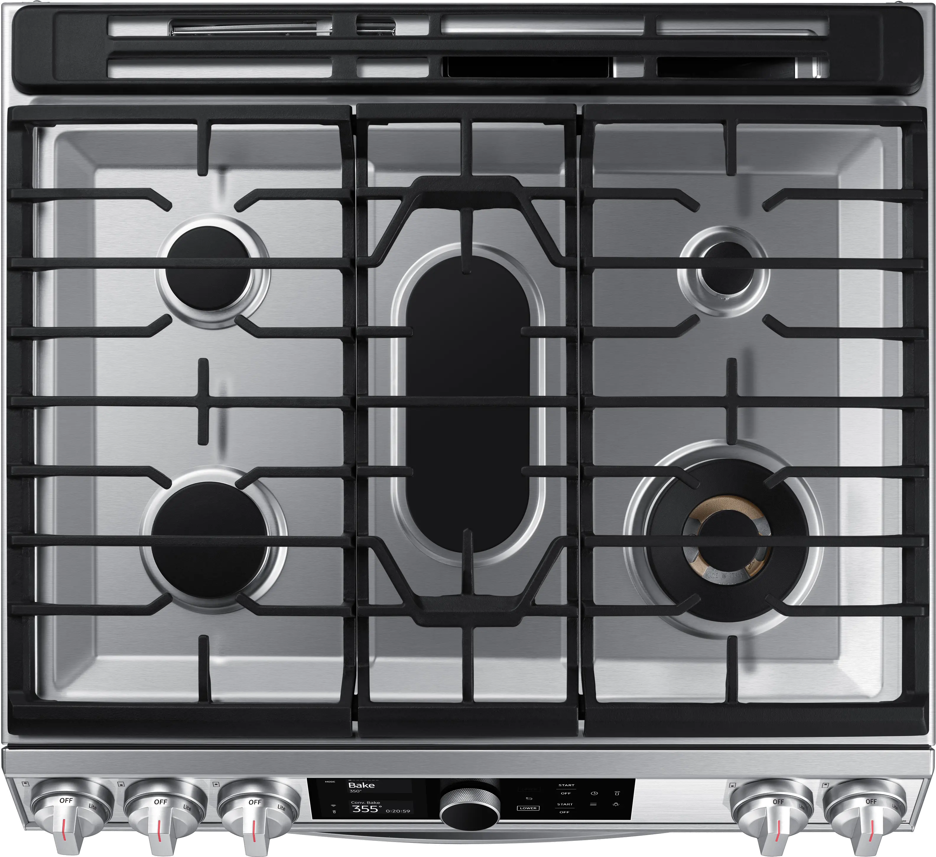 NX60T8751SS Samsung Flex Duo Front Control Slide In Gas Range with Smart Dial - Fingerprint Resistant Stainless Steel, 6.0 cu. ft.-2