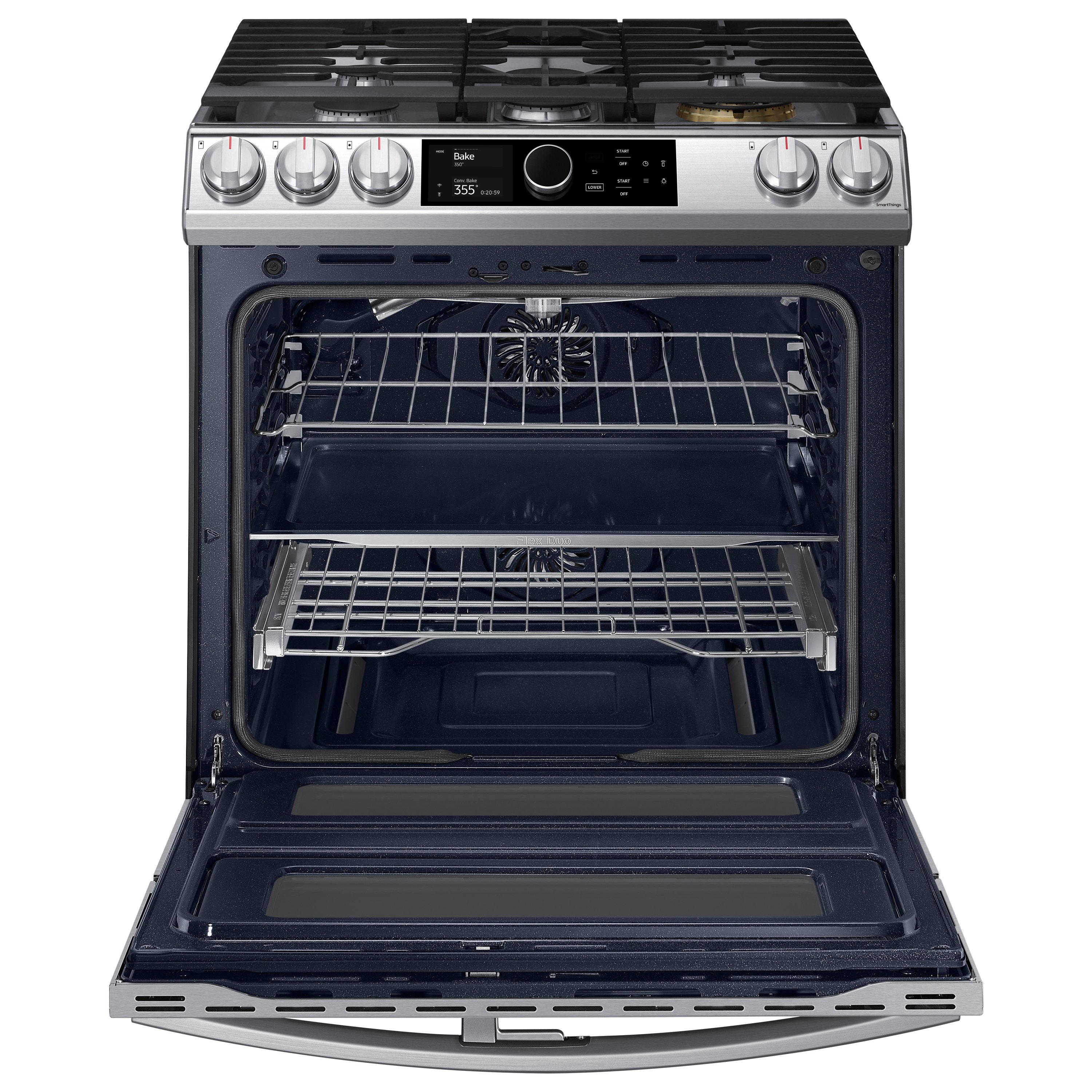NX60T8751SS Samsung Flex Duo Front Control Slide In Gas Range with Smart Dial - Fingerprint Resistant Stainless Steel, 6.0 cu. ft.-3