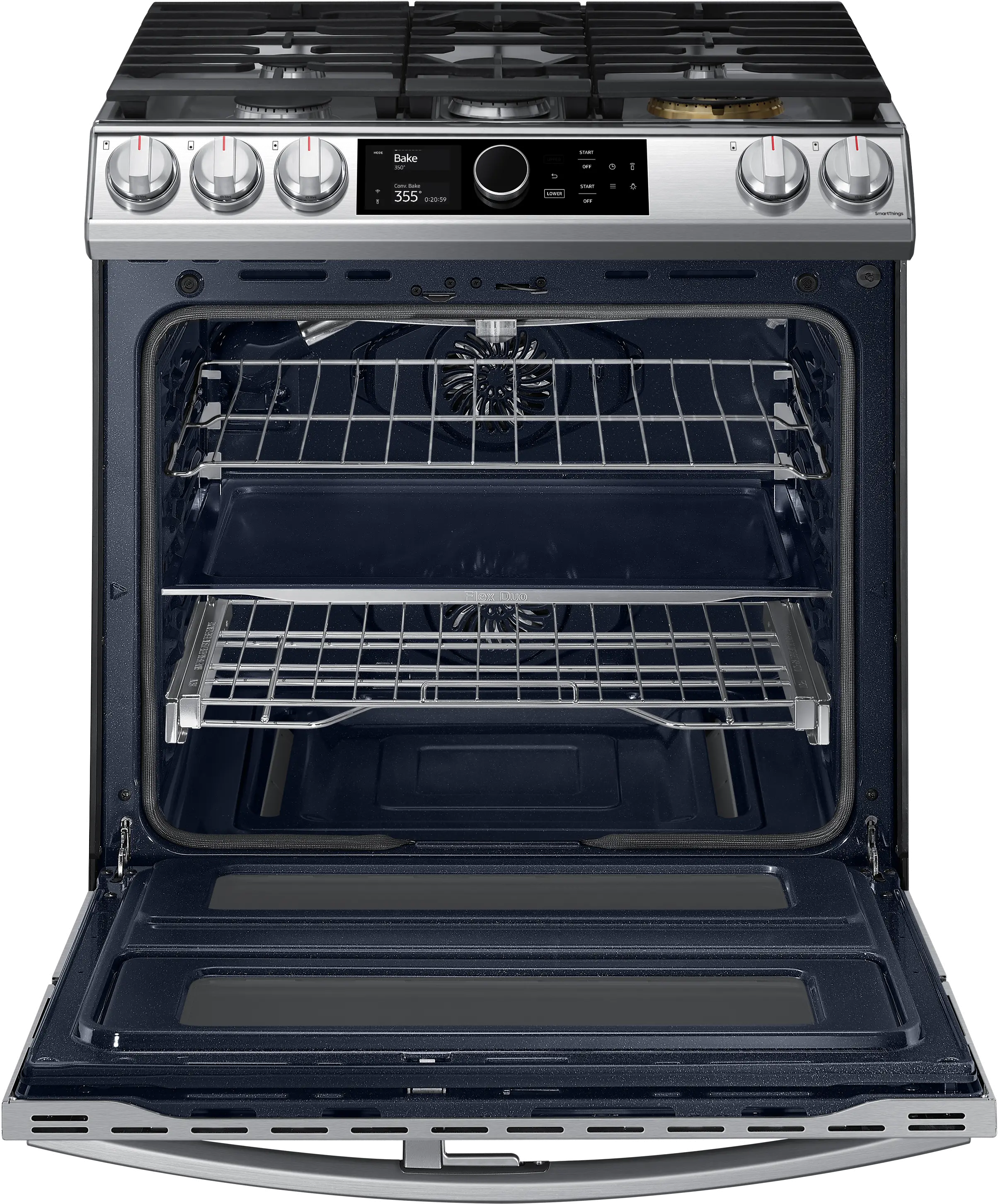 NX60T8751SS Samsung Flex Duo Front Control Slide In Gas Range with Smart Dial - Fingerprint Resistant Stainless Steel, 6.0 cu. ft.-3
