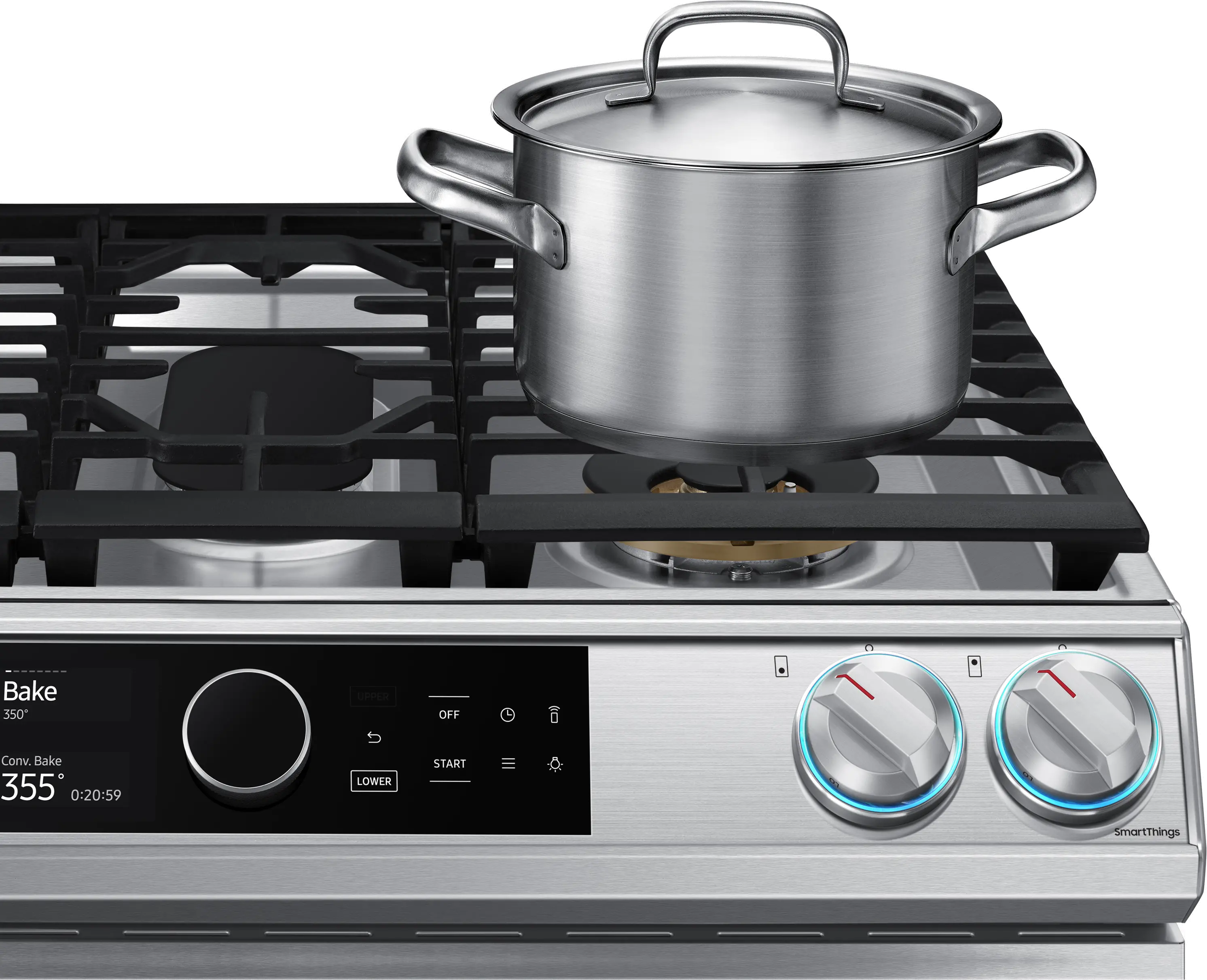 NX60T8751SS Samsung Flex Duo Front Control Slide In Gas Range with Smart Dial - Fingerprint Resistant Stainless Steel, 6.0 cu. ft.-5