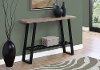 Dark Taupe/Black Cnsle Tble