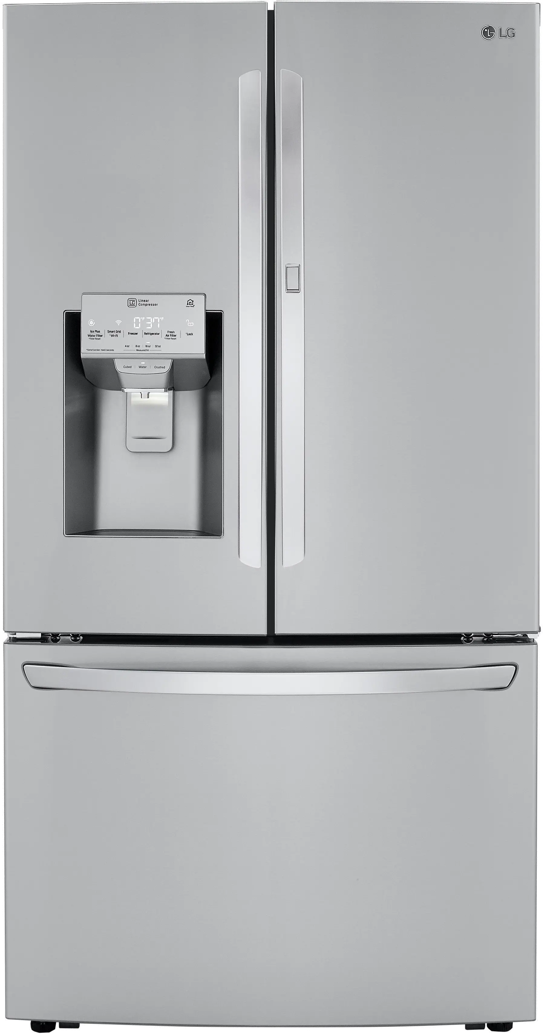 LRFDC2406S LG 23.5 cu ft French Door in Door Refrigerator - Counter Depth Stainless Steel-1