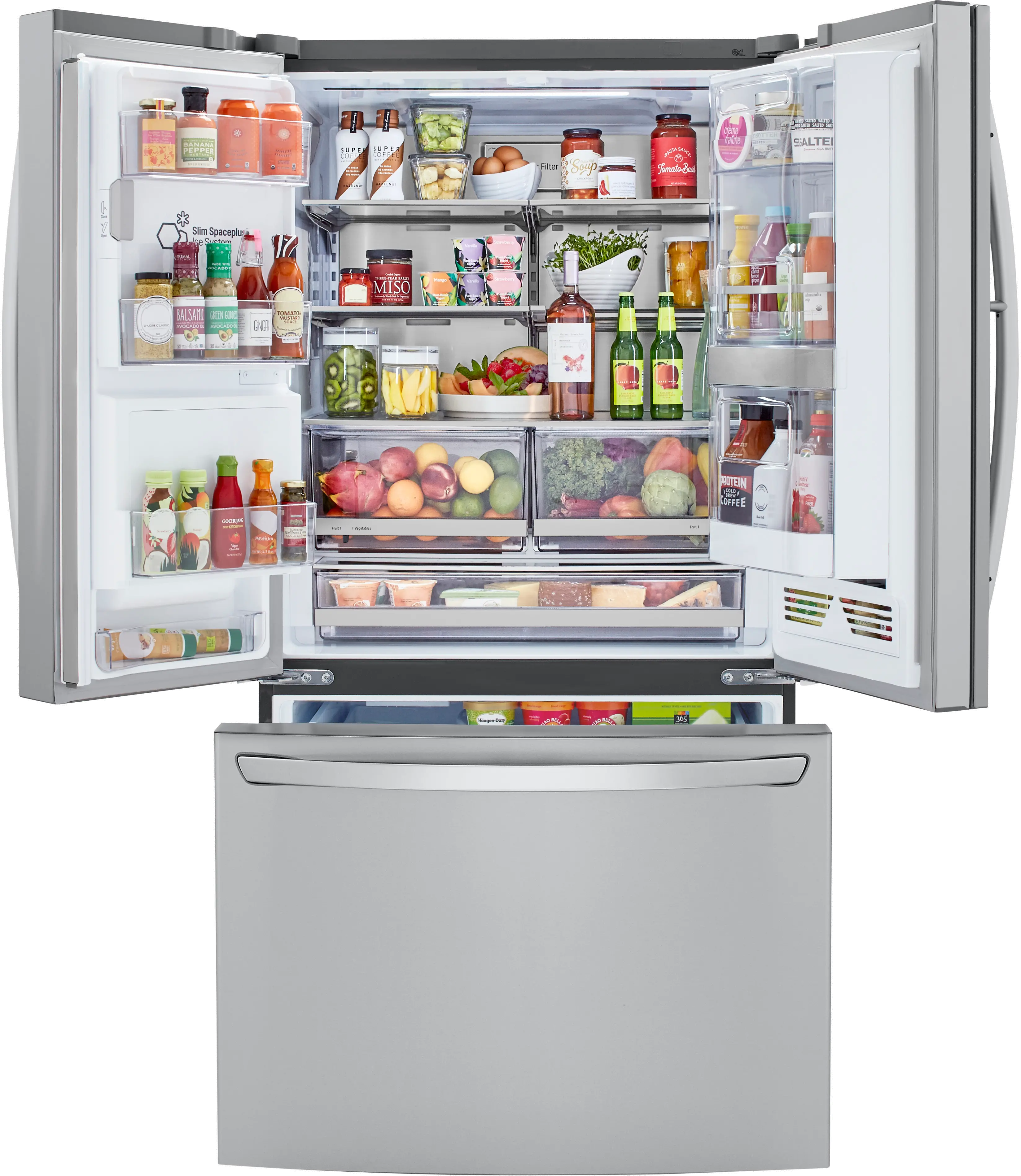 LRFDC2406S LG 23.5 cu ft French Door in Door Refrigerator - Counter Depth Stainless Steel-2