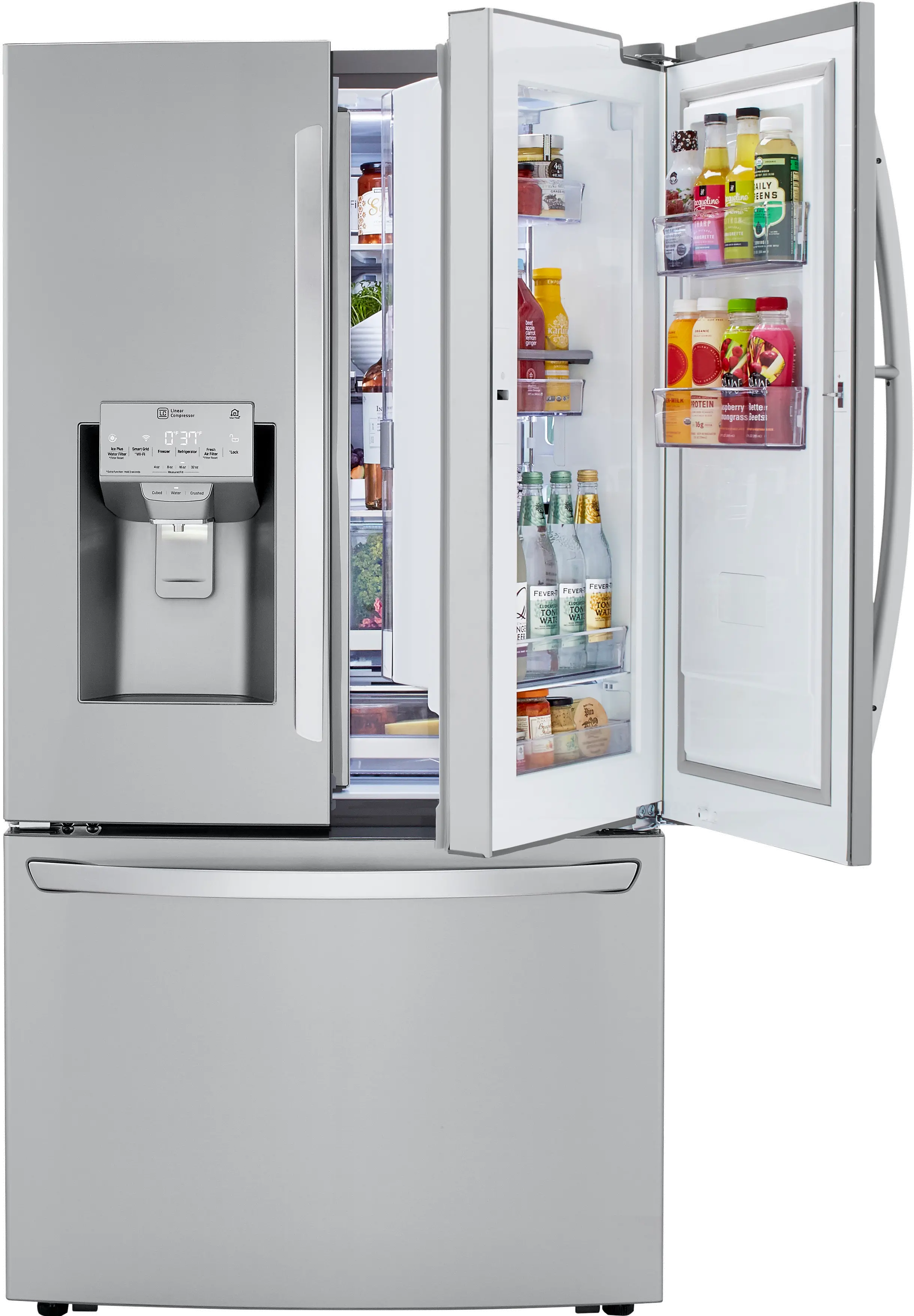 LRFDC2406S LG 23.5 cu ft French Door in Door Refrigerator - Counter Depth Stainless Steel-4