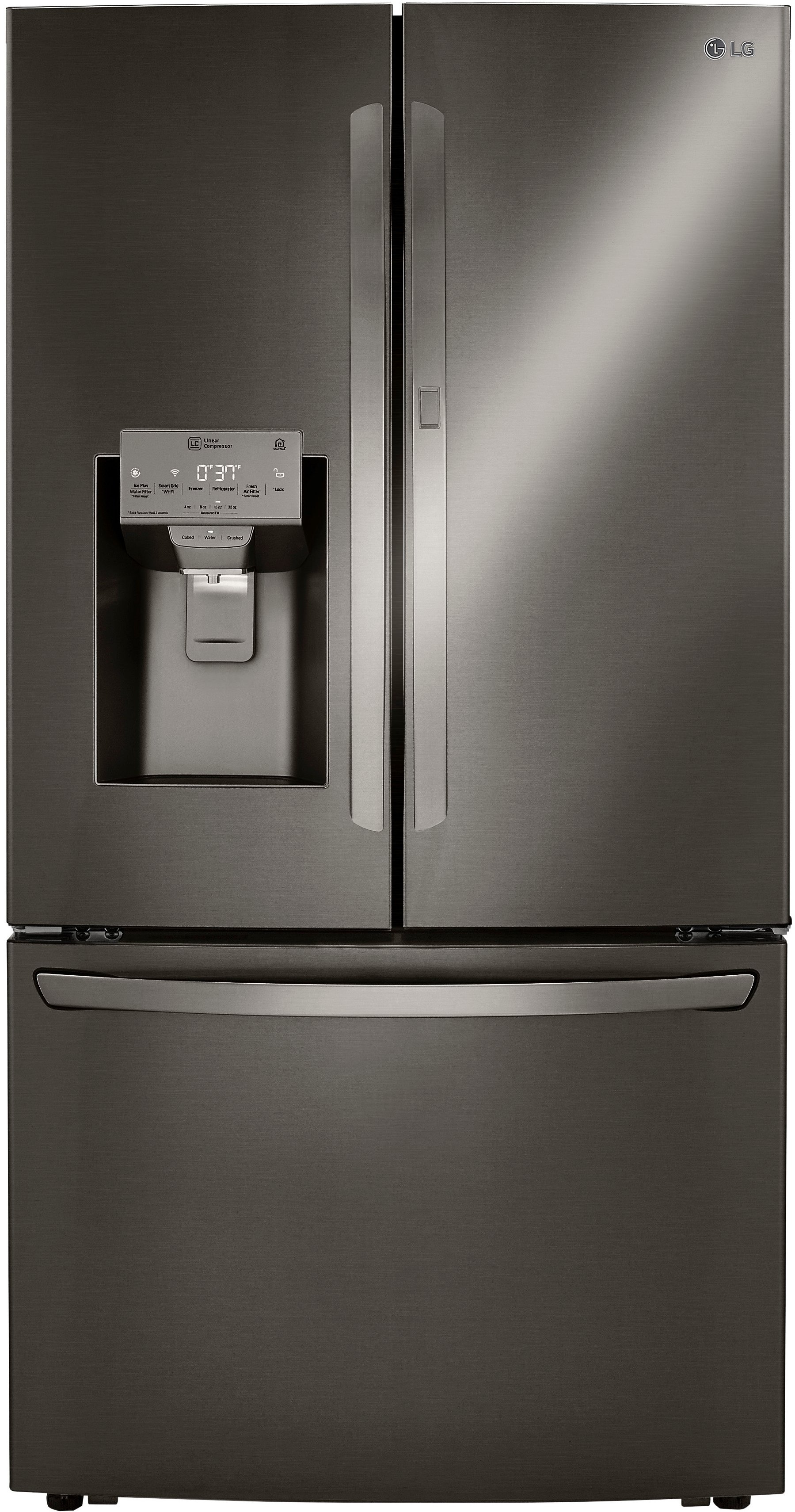 LRFDC2406D LG 23.5 cu ft Counter Depth French Door in Door Refrigerator with Craft Ice - Black Stainless Steel-1