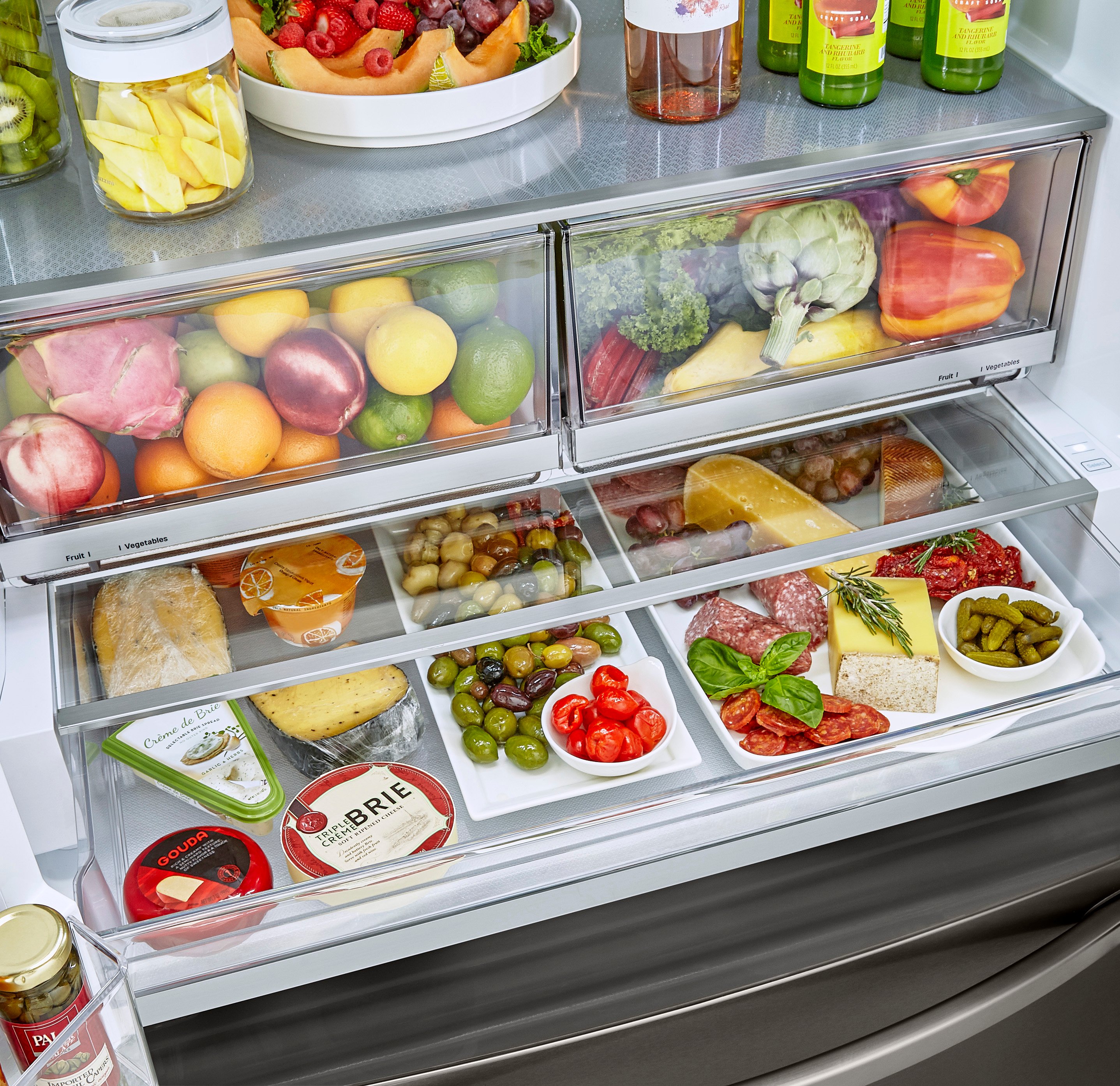 LRFDC2406D LG 23.5 cu ft Counter Depth French Door in Door Refrigerator with Craft Ice - Black Stainless Steel-2