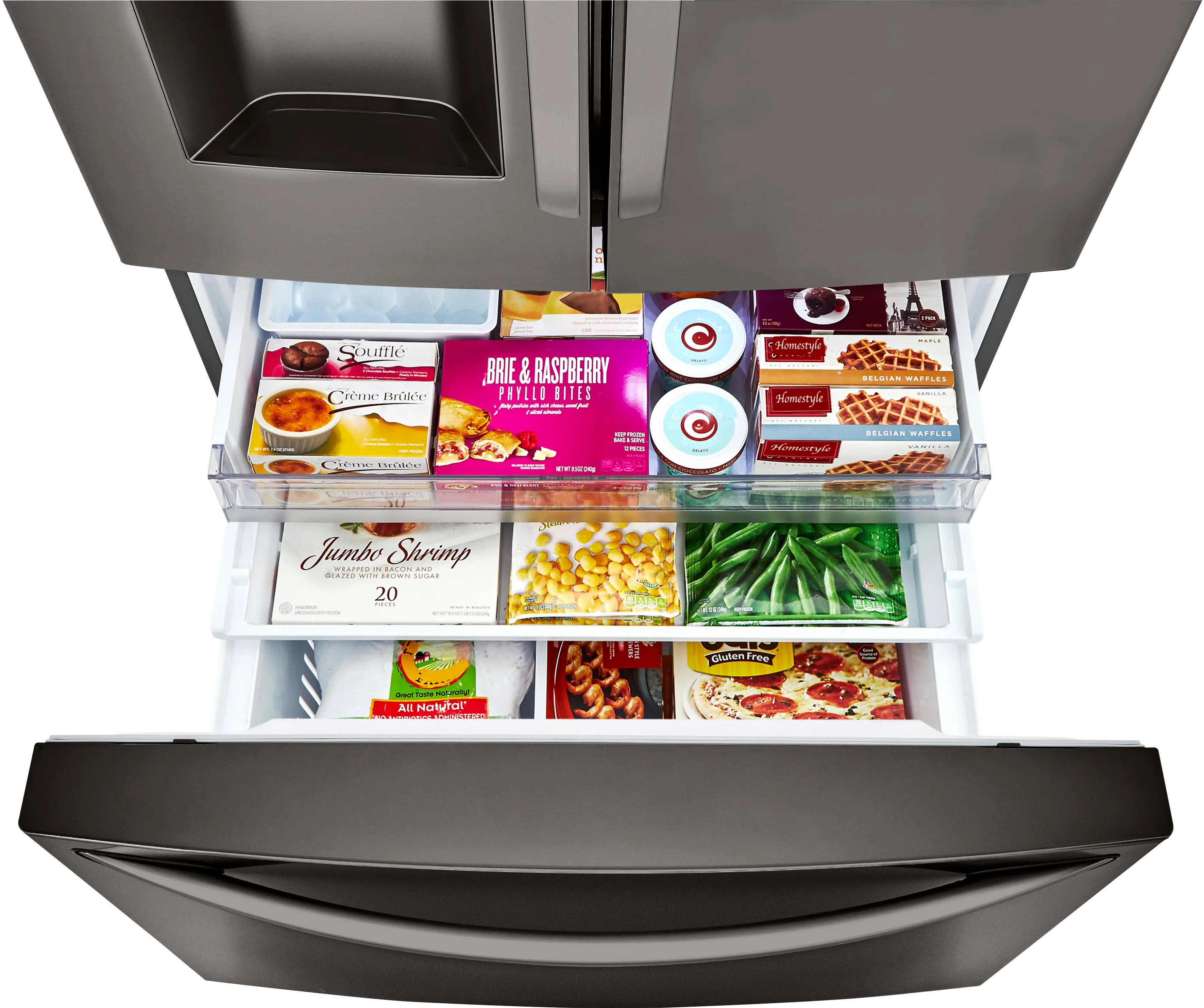 LRFDC2406D LG 23.5 cu ft French Door in Door Refrigerator - Counter Depth Black Stainless Steel-3