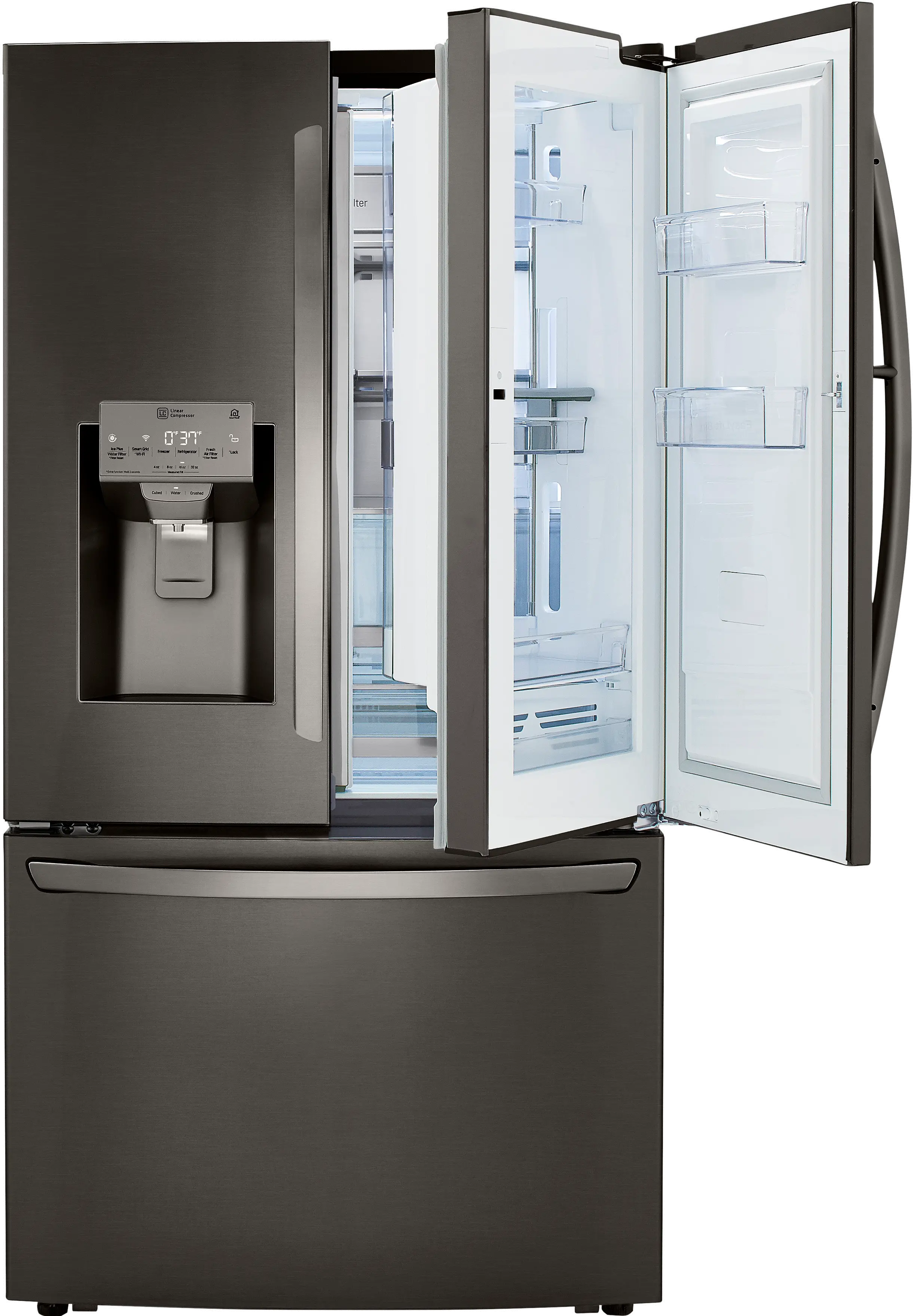 LRFDC2406D LG 23.5 cu ft French Door in Door Refrigerator - Counter Depth Black Stainless Steel-4