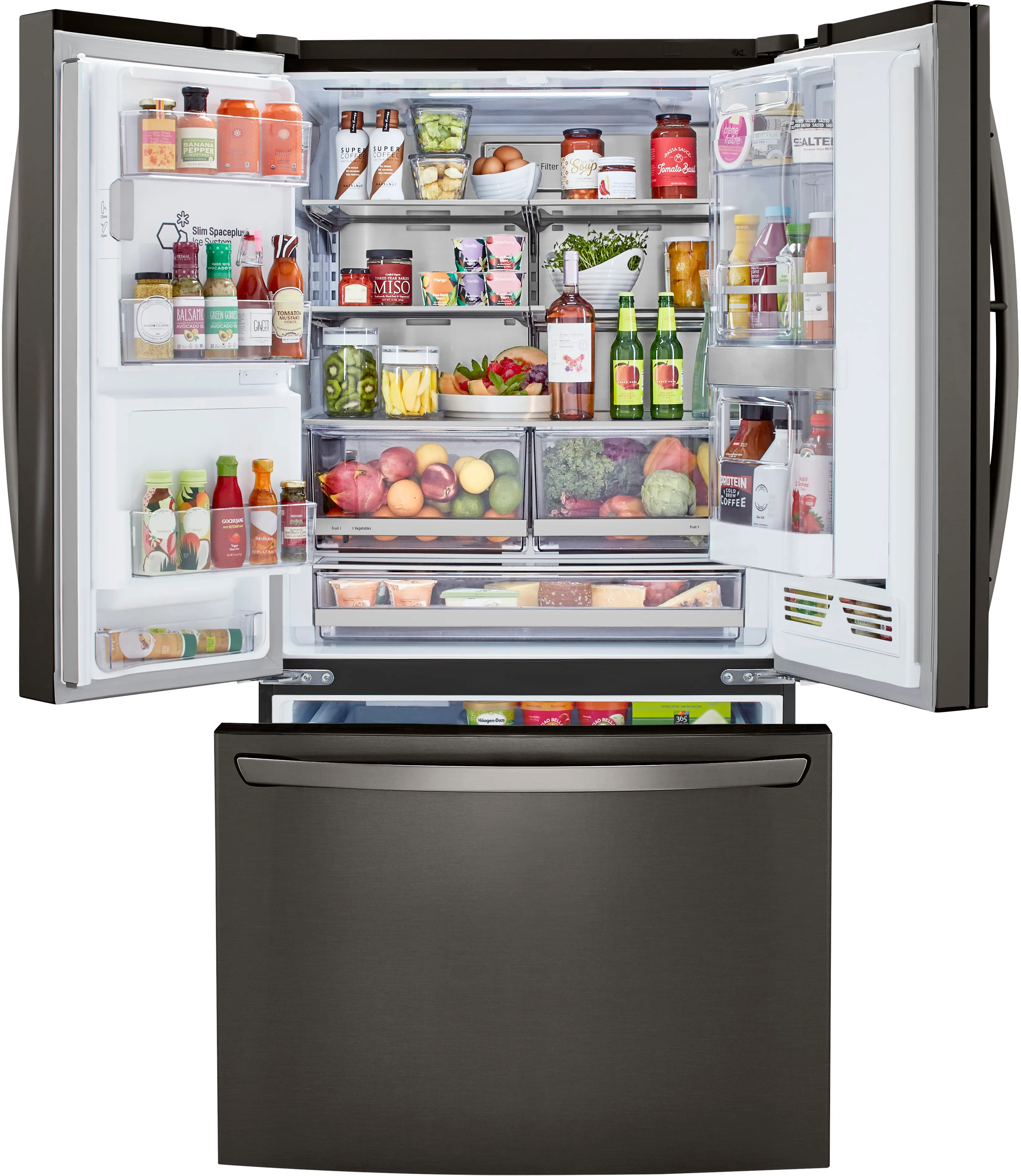 LRFDC2406D LG 23.5 cu ft French Door in Door Refrigerator - Counter Depth Black Stainless Steel-8