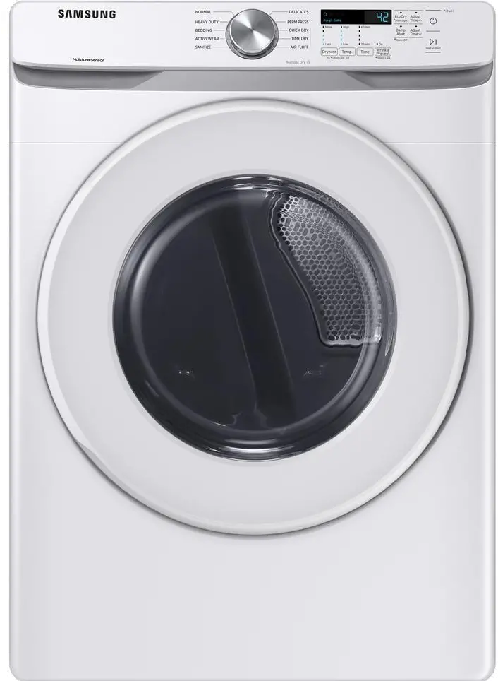 DVE45T6000W Samsung Electric Dryer with Sensor Dry - 7.5 cu. ft. White-1