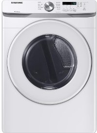 DVE45T6000W Samsung Electric Dryer with Sensor Dry - 7.5 cu. ft. White-1