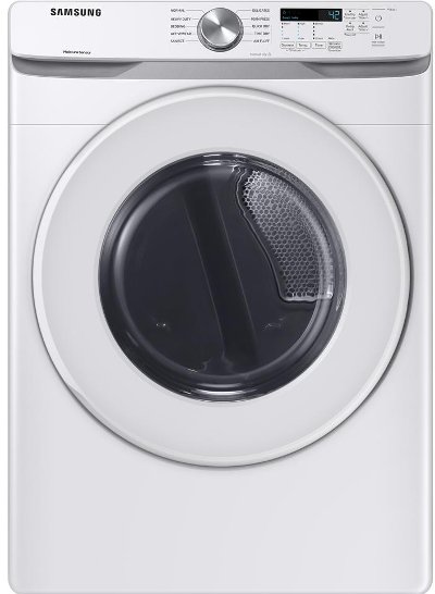 DVE45T6000W Samsung Electric Dryer with Sensor Dry - 7.5 cu. ft. White