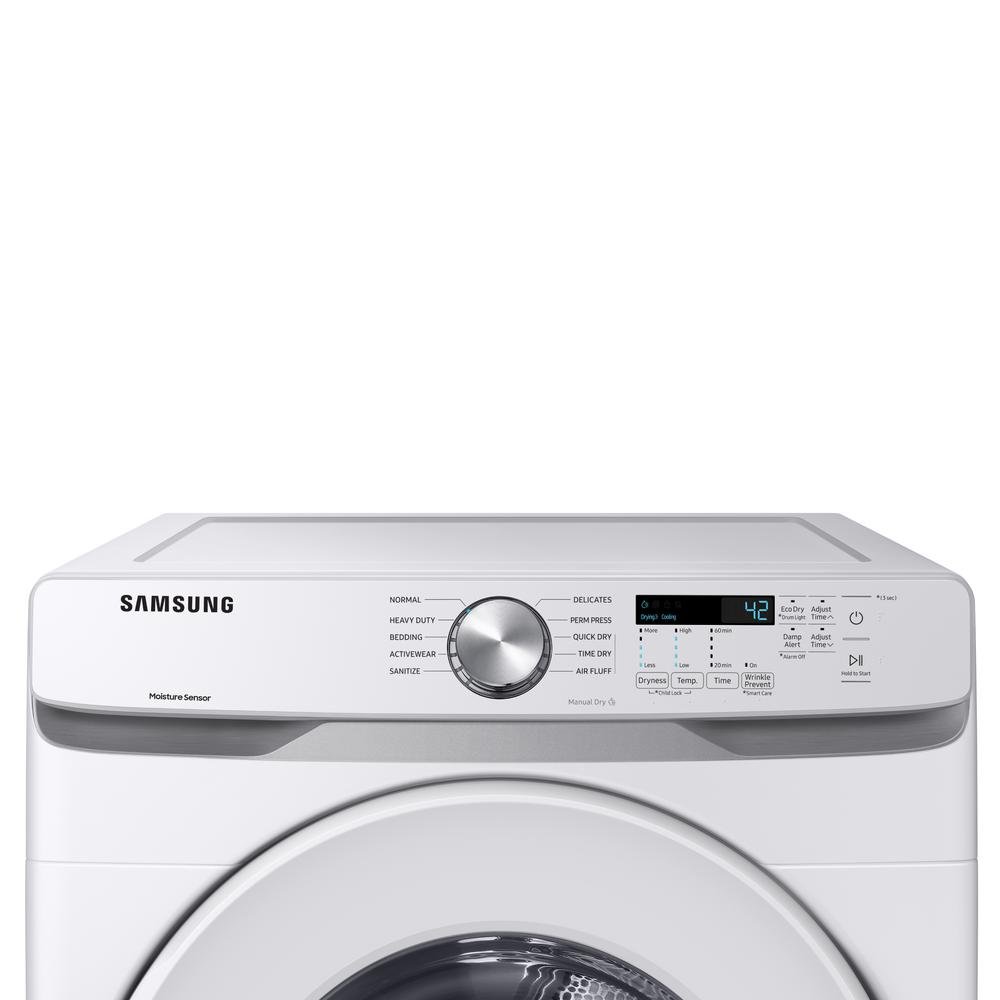 DVE45T6000W Samsung Electric Dryer with Sensor Dry - 7.5 cu. ft. White-3
