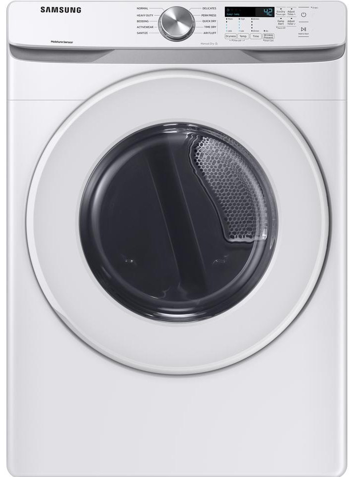 DVG45T6000W Samsung 7.5 cu. ft. Gas Steam Dryer with Sensor Dry - White-1