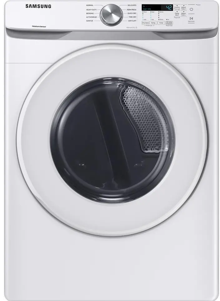DVG45T6000W Samsung 7.5 cu. ft. Gas Steam Dryer with Sensor Dry - White-1