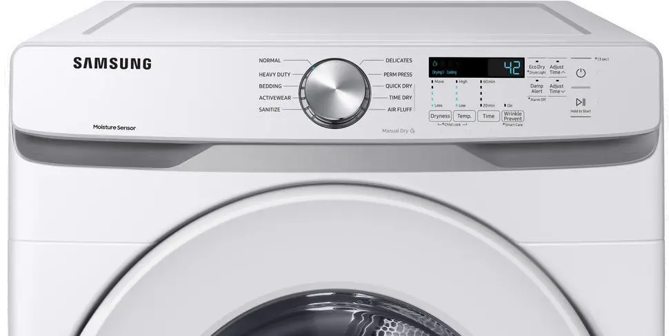 DVG45T6000W Samsung 7.5 cu. ft. Gas Steam Dryer with Sensor Dry - White-3