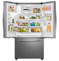 RF27T5501SR Samsung 36 Inch French Door Smart Refrigerator - 26.5 cu. ft., Fingerprint Resistant Stainless Steel-4