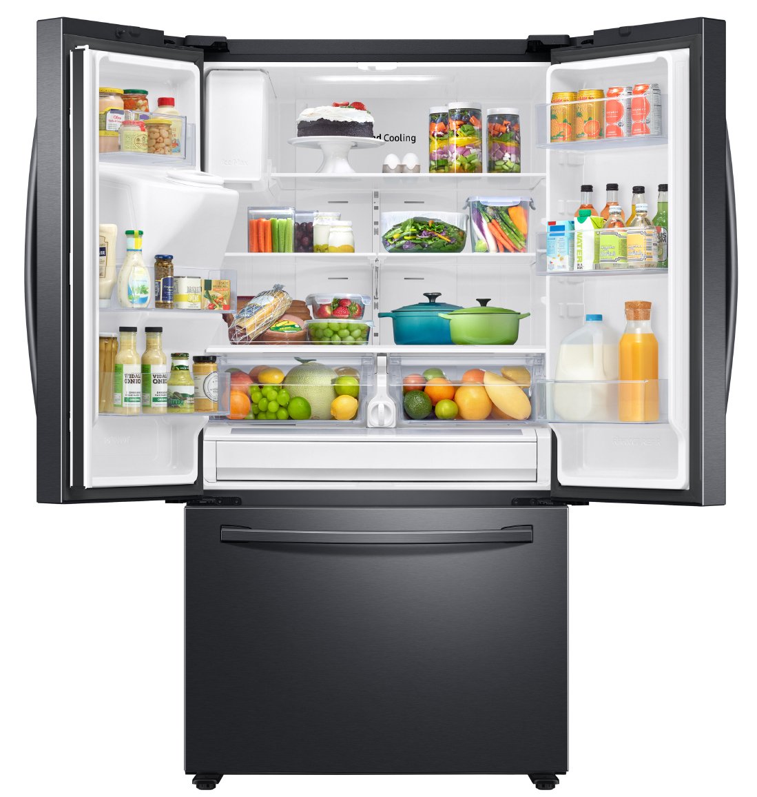 RF27T5501SG Samsung 26.5 cu ft French Door Smart Refrigerator - 36 W Black Stainless Steel-2